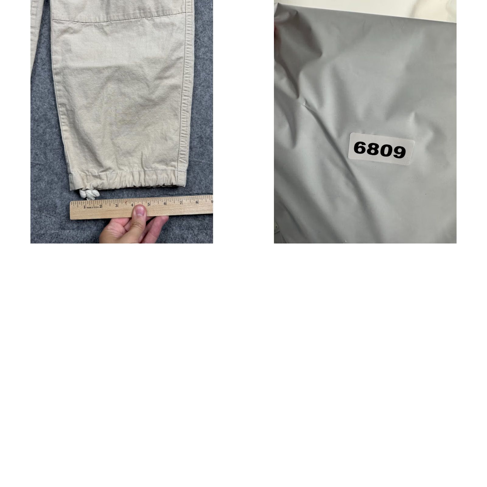 Carhartt Wip Carhartt WIP Cargo Pants Mens L Beige Hooded Theory Sweat Ripstop Pants Size US 33 - 9 Thumbnail