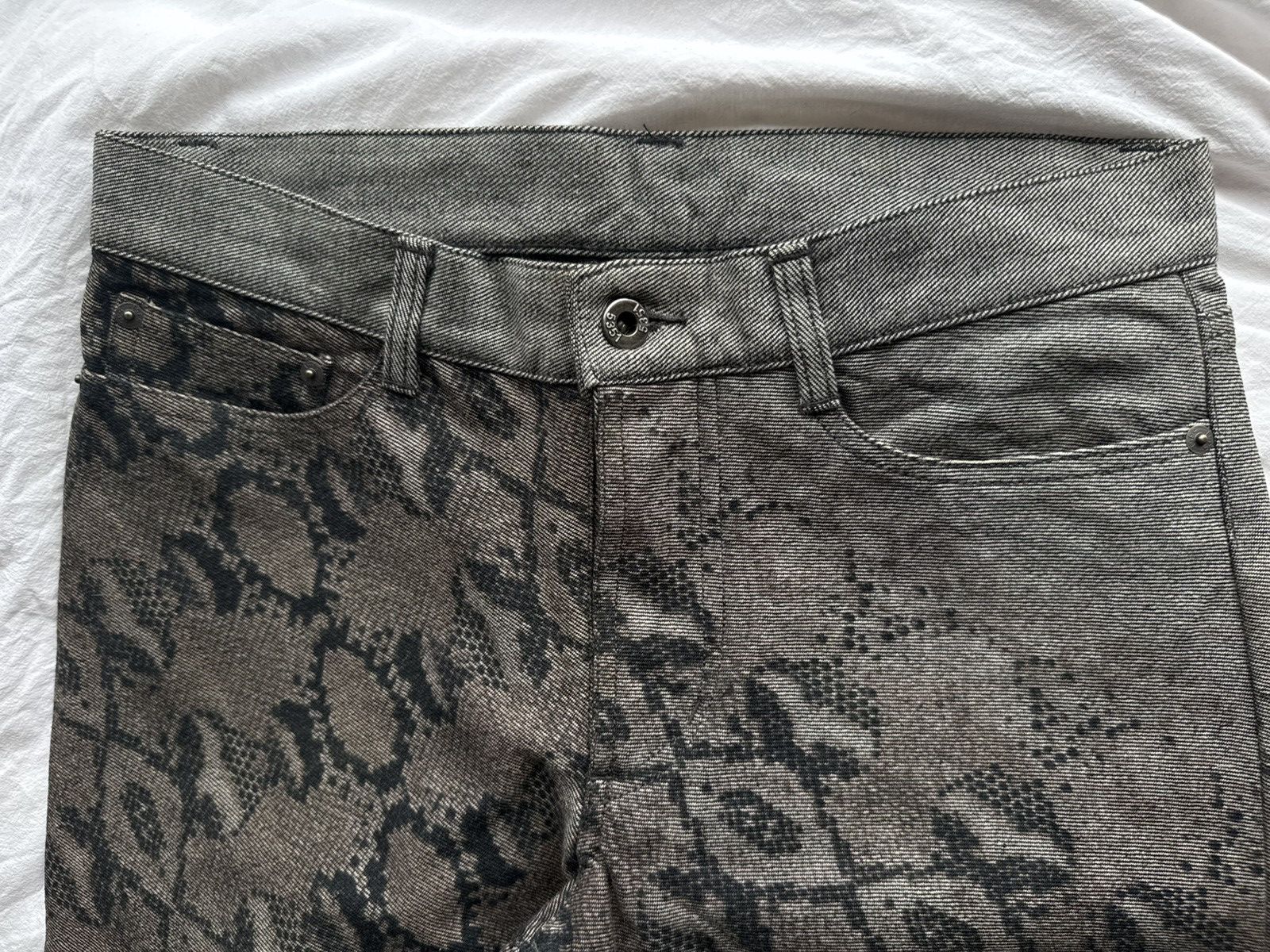 5351 POUR LES HOMMES Rare 5351 Python Jeans Size US 32 / EU 48 - 3 Thumbnail