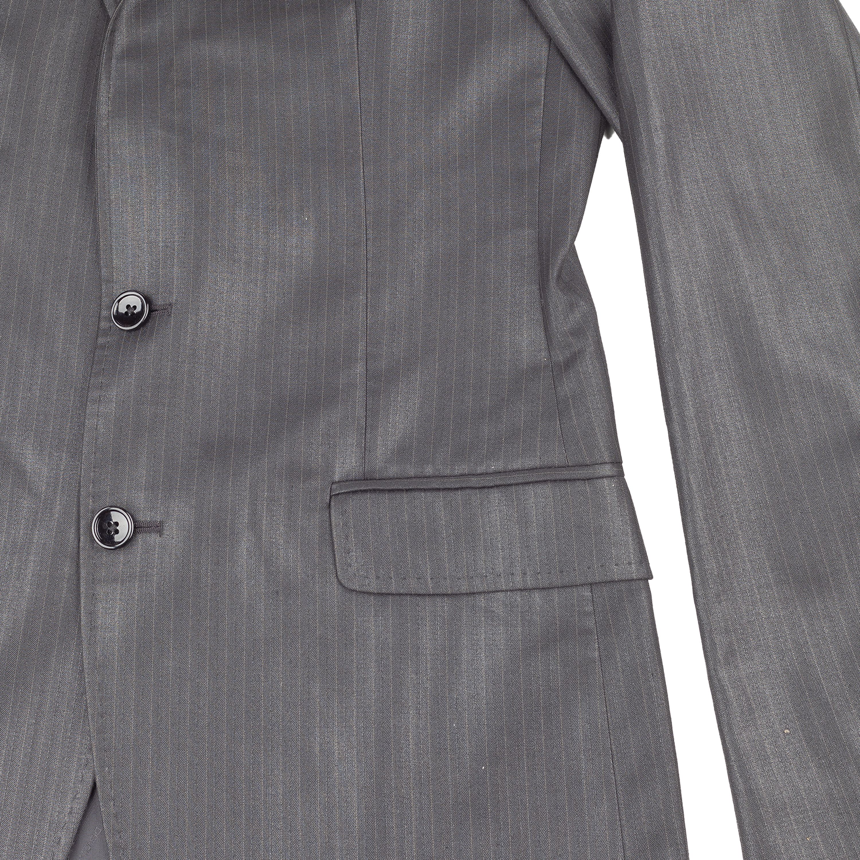Dolce & Gabbana Dolce & Gabbana Men’s Dark Gray Pinstripe Suit Set Size 46R - 15 Thumbnail