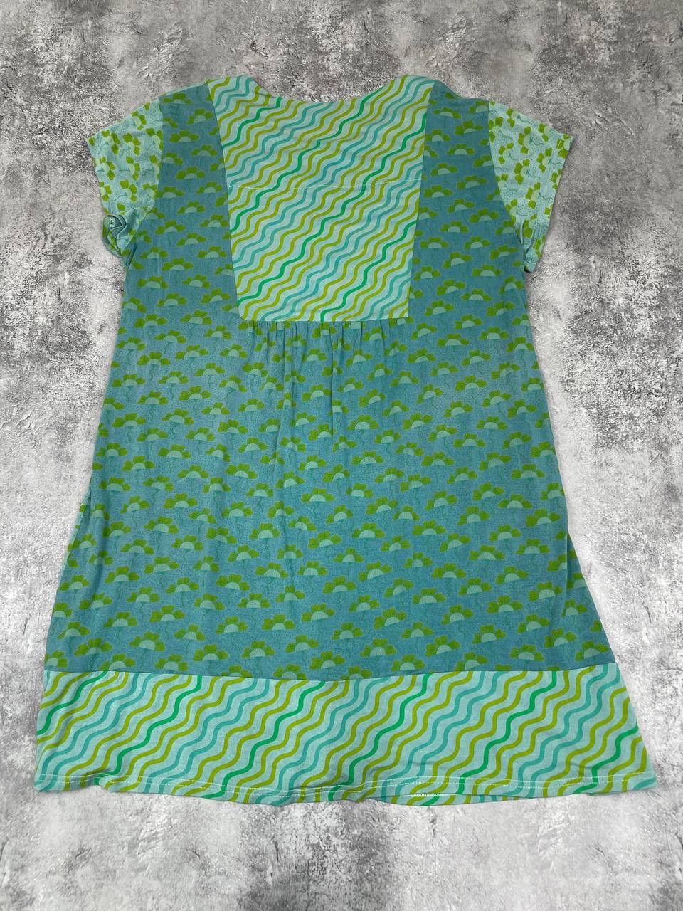 Gudrun Sjoden Gudrun Sjödén Women Dress Button Front Patterned Green Size XXL / US 16-18 / IT 52-54 - 6 Thumbnail