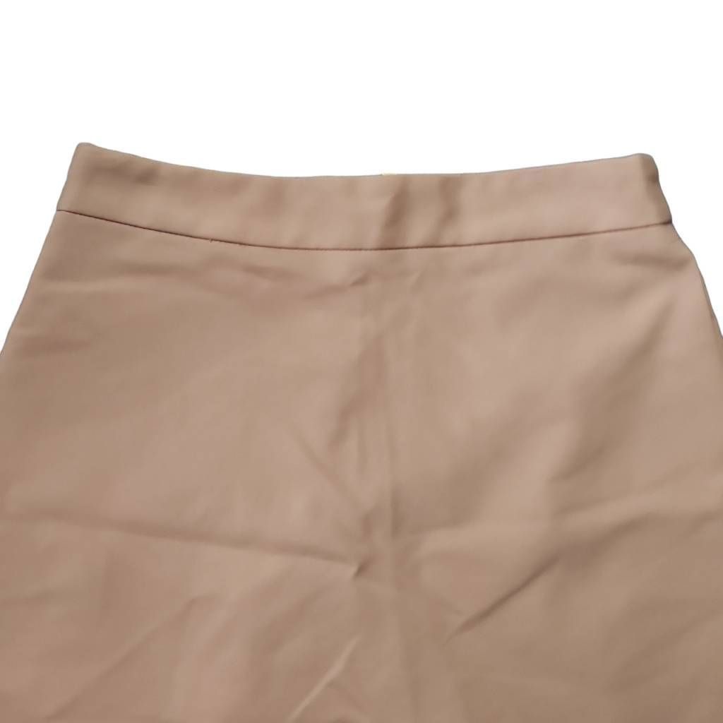 Express Express Women's Size 6 Tan Gold Zipper Circle Skirt Size 28" / US 6 / IT 42 - 6 Thumbnail