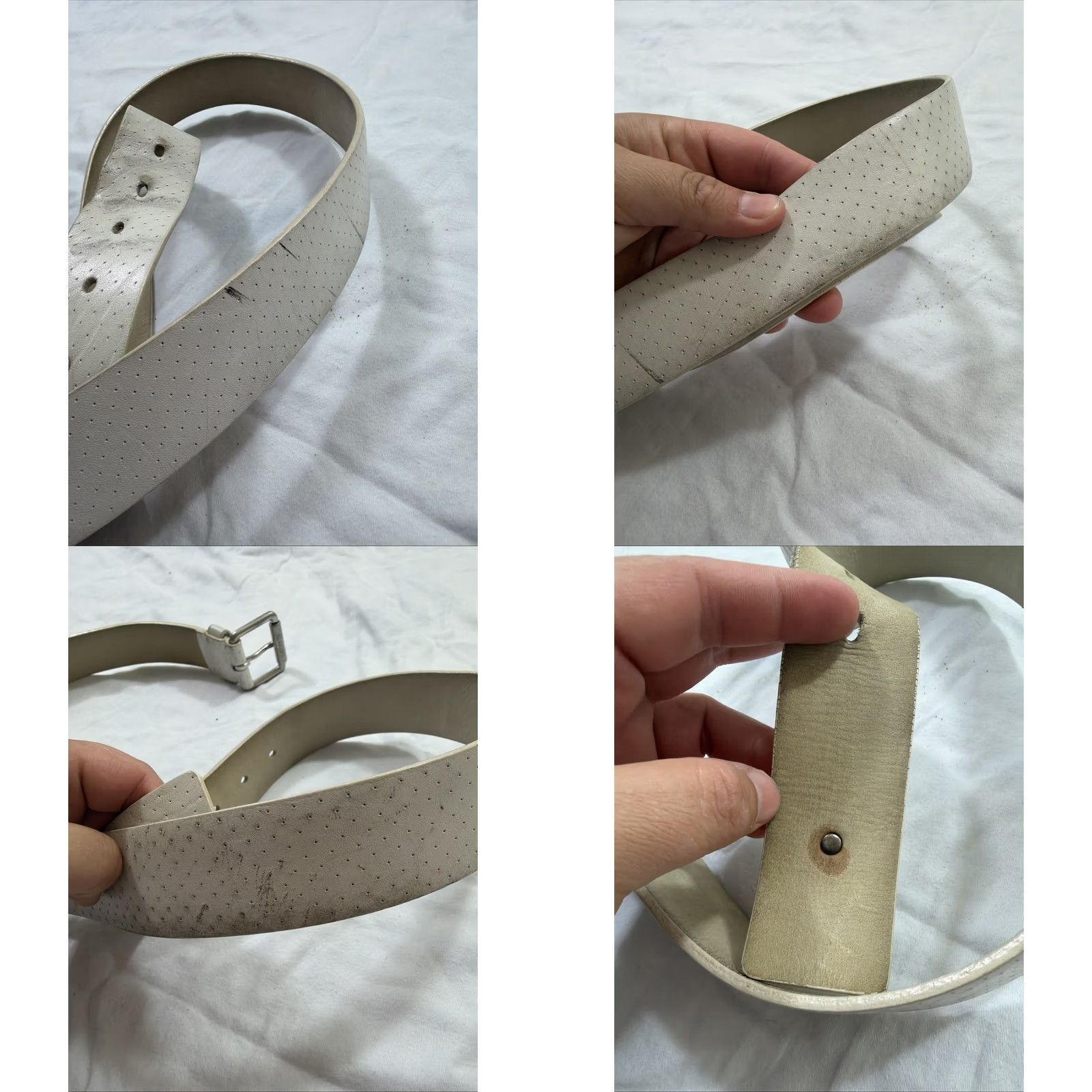 Lacoste Lacoste White Leather Belt Size 40 Men Belt Leather White Lacoste 40 Mens Size 40 - 8 Thumbnail