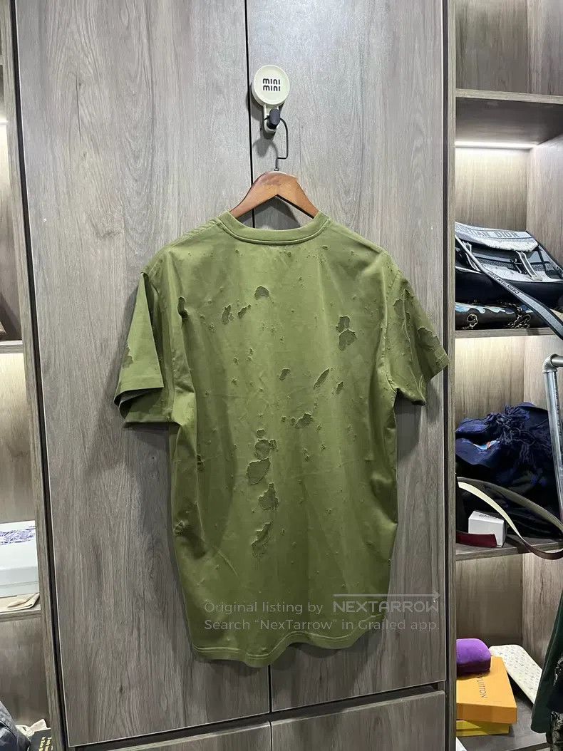 Givenchy Givenchy Green distressed round neck short sleeve Size US S / EU 44-46 / 1 - 9 Thumbnail