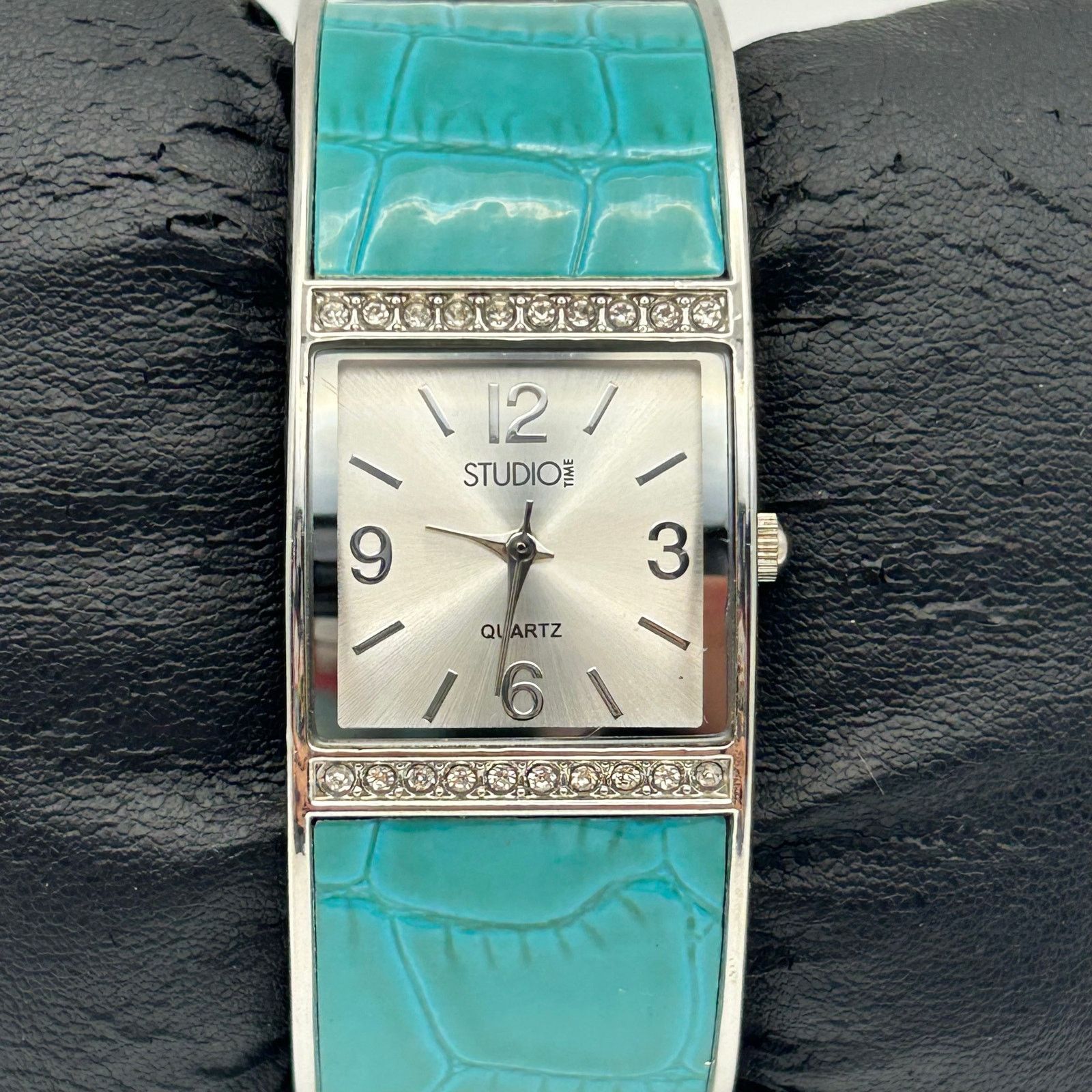 Other Studio Time Teal Silver Stainless Steel Womens Bangle Watch Size ONE SIZE - 1 Thumbnail