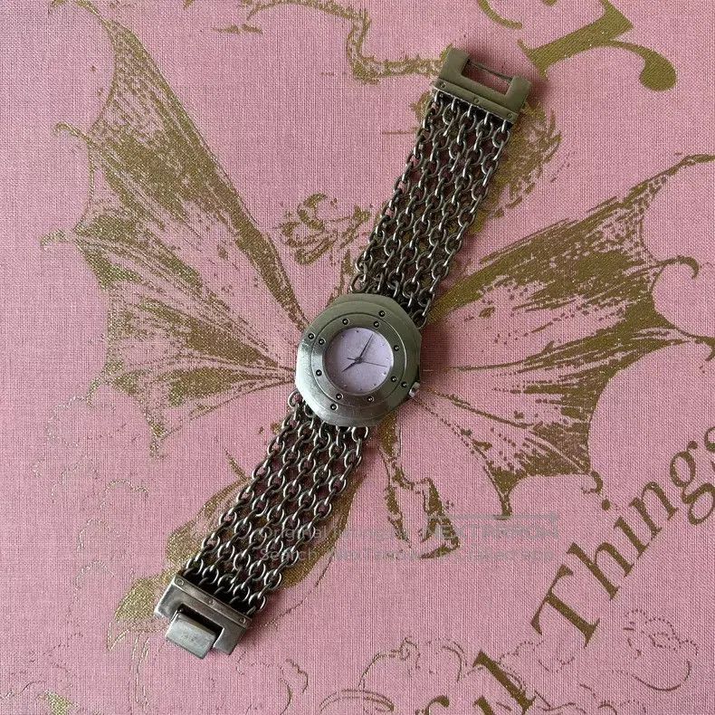 Vivienne Westwood Vivienne Westwood Purple Mother of Pearl Dial Chain Watch Size ONE SIZE - 2 Thumbnail