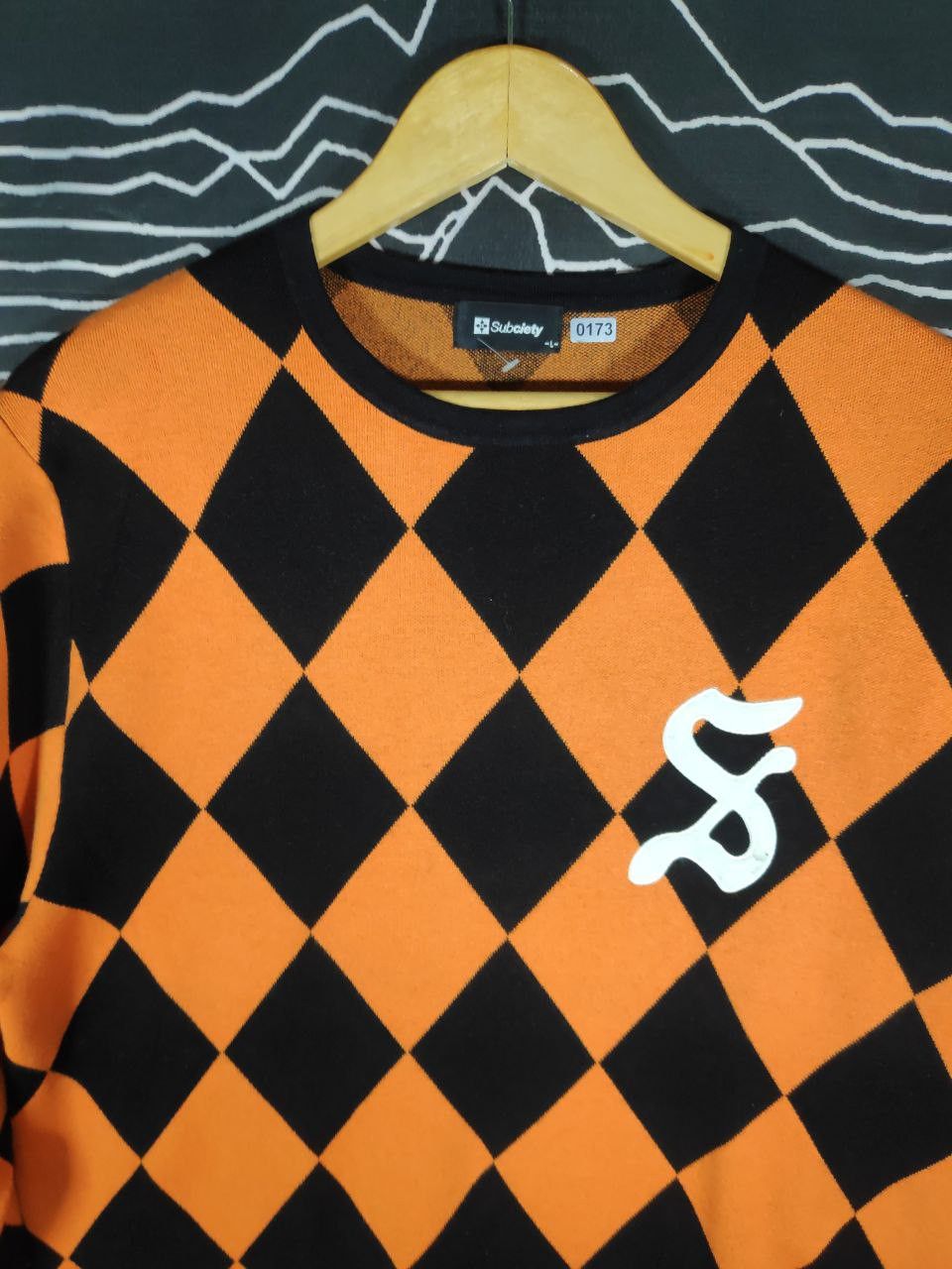 Japanese Brand Subciety 'Asshole' Checkered Punk Streetwear Sweatshirt L Size US L / EU 52-54 / 3 - 4 Thumbnail