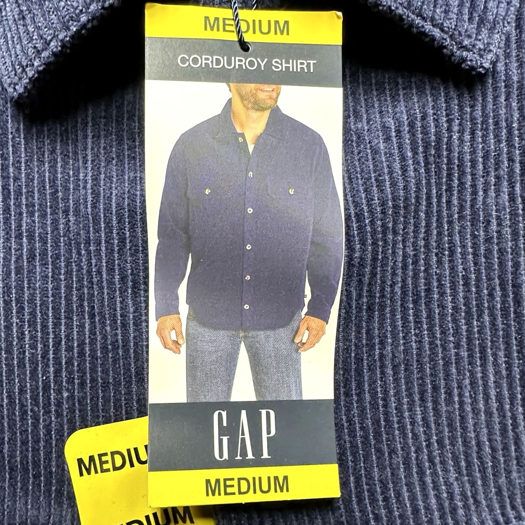 Gap GAP Button Up Corduroy Shirt Mens Medium Eclipse Blue Long Sleeve Casual Size US M / EU 48-50 / 2 - 4 Thumbnail