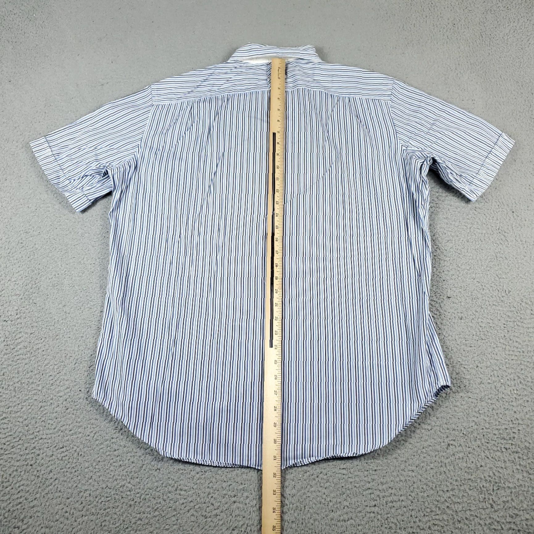 Nautica Nautica Blue Striped Casual Button-Up Shirt Mens Large Short Sleeve Regular Fit Size US L / EU 52-54 / 3 - 5 Thumbnail