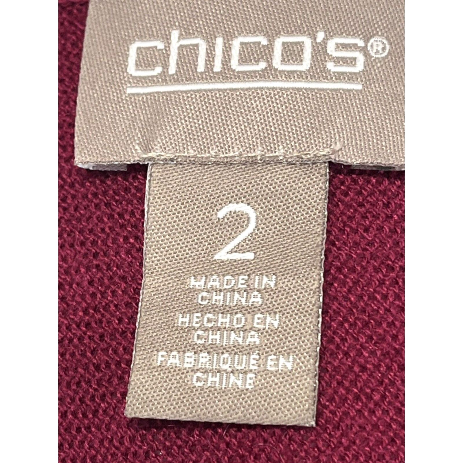 Vintage Chico's Sweater Women Size 2 Raspberry Cowl Neck Pullover Size XS / US 0-2 / IT 36-38 - 6 Thumbnail