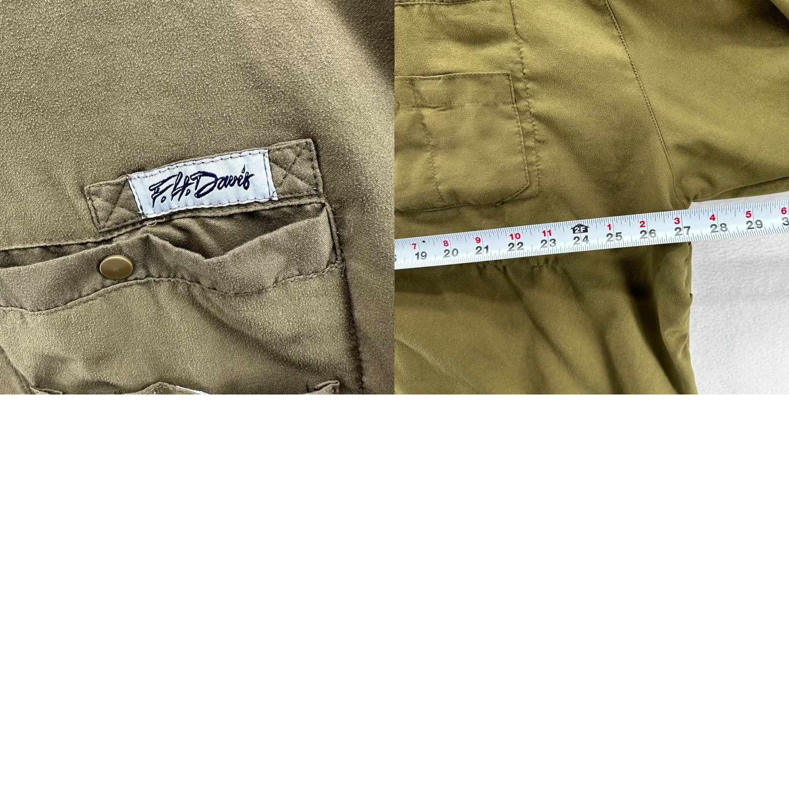 Vintage F. H. David Button-Up Shirt Green Men's 2XL Collared Short Sleeve Shirt Button-Up Casual Classic Size US XXL / EU 58 / 5 - 8 Thumbnail