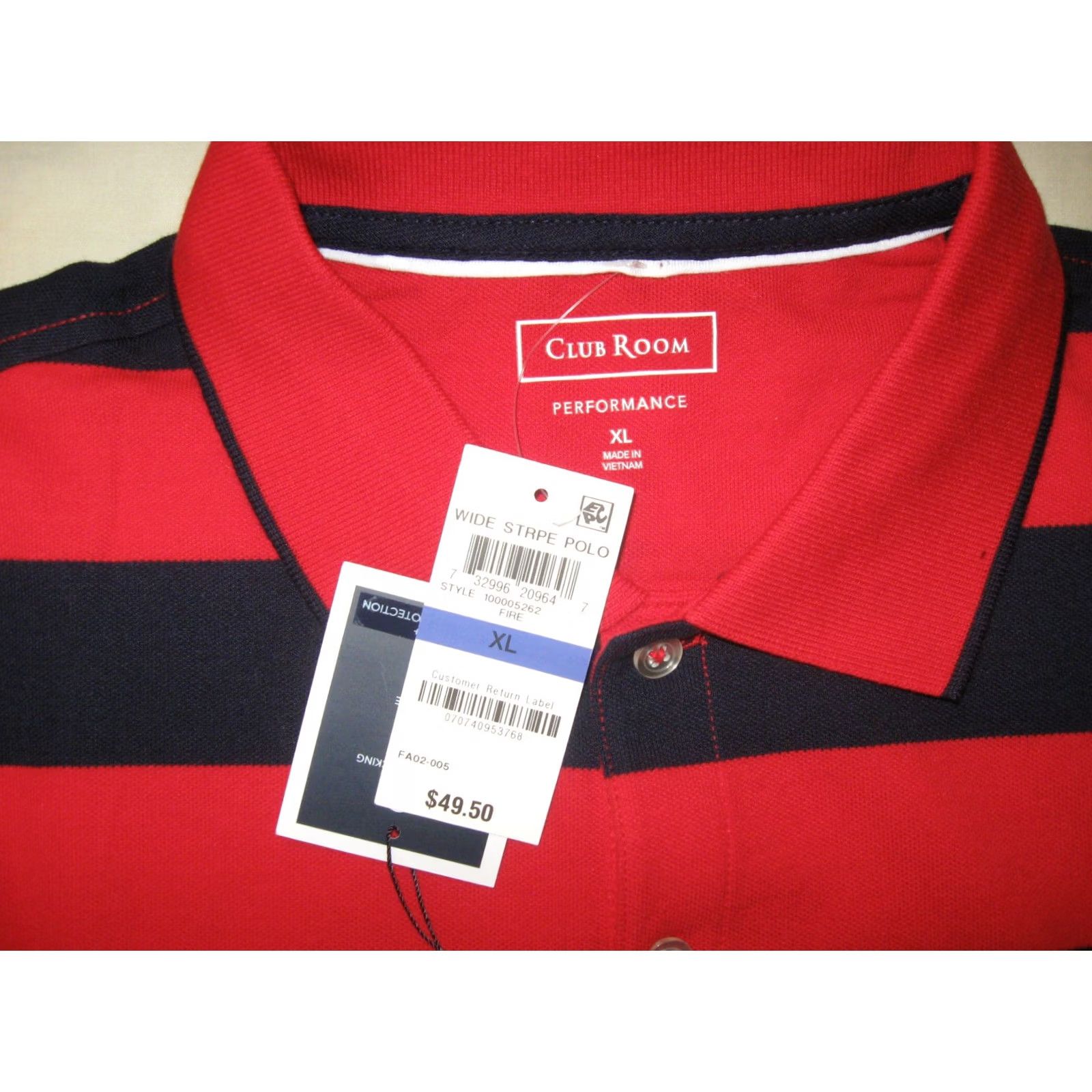 Club Room Rearranged Title: "Club Room Polo Shirt Mens XL Short Sleeve Casual Guys Orig 9.50 Size US XL / EU 56 / 4 - 3 Thumbnail