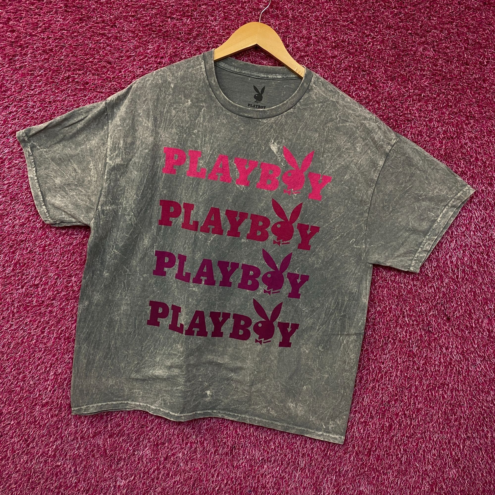 Playboy Playboy Stacked Logo Acid Wash Graphic T-Shirt XL Size US XL / EU 56 / 4 - 3 Thumbnail