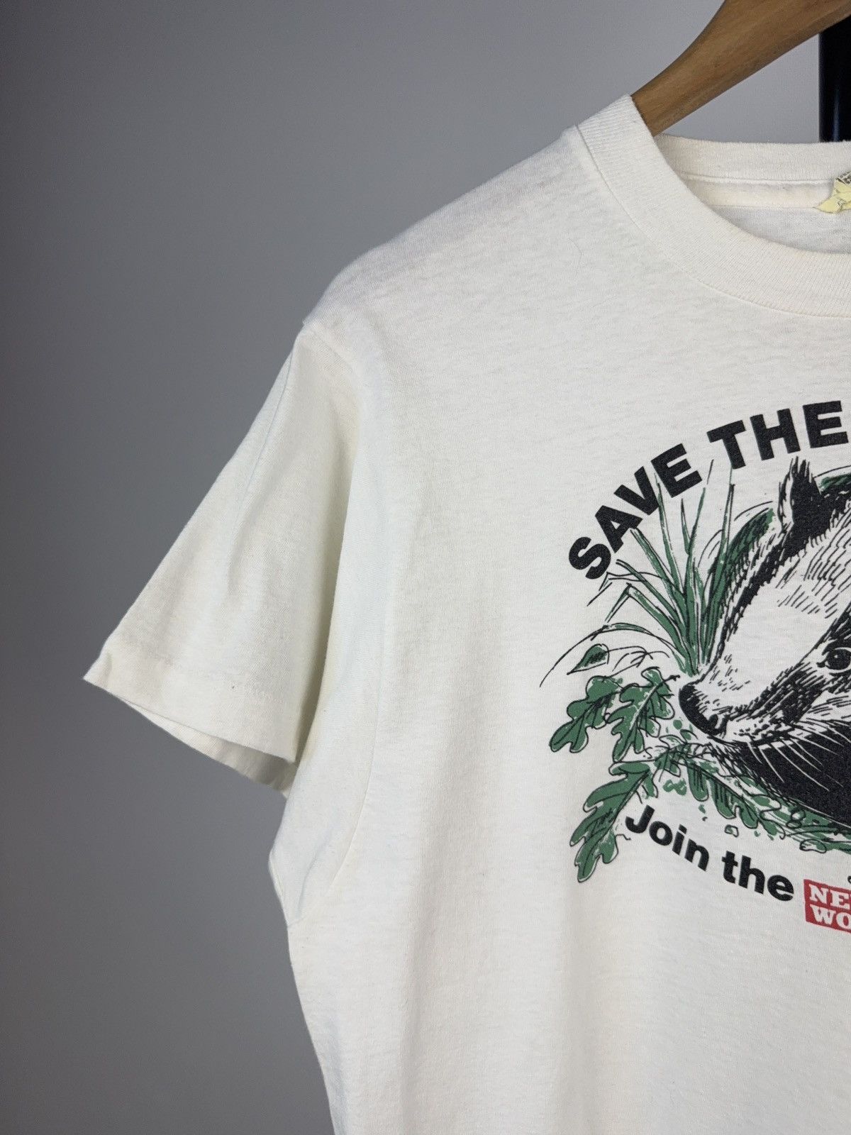 Vintage Vintage 90s Retro Save The BADGERS rare Tee Shirt Size US L / EU 52-54 / 3 - 3 Thumbnail
