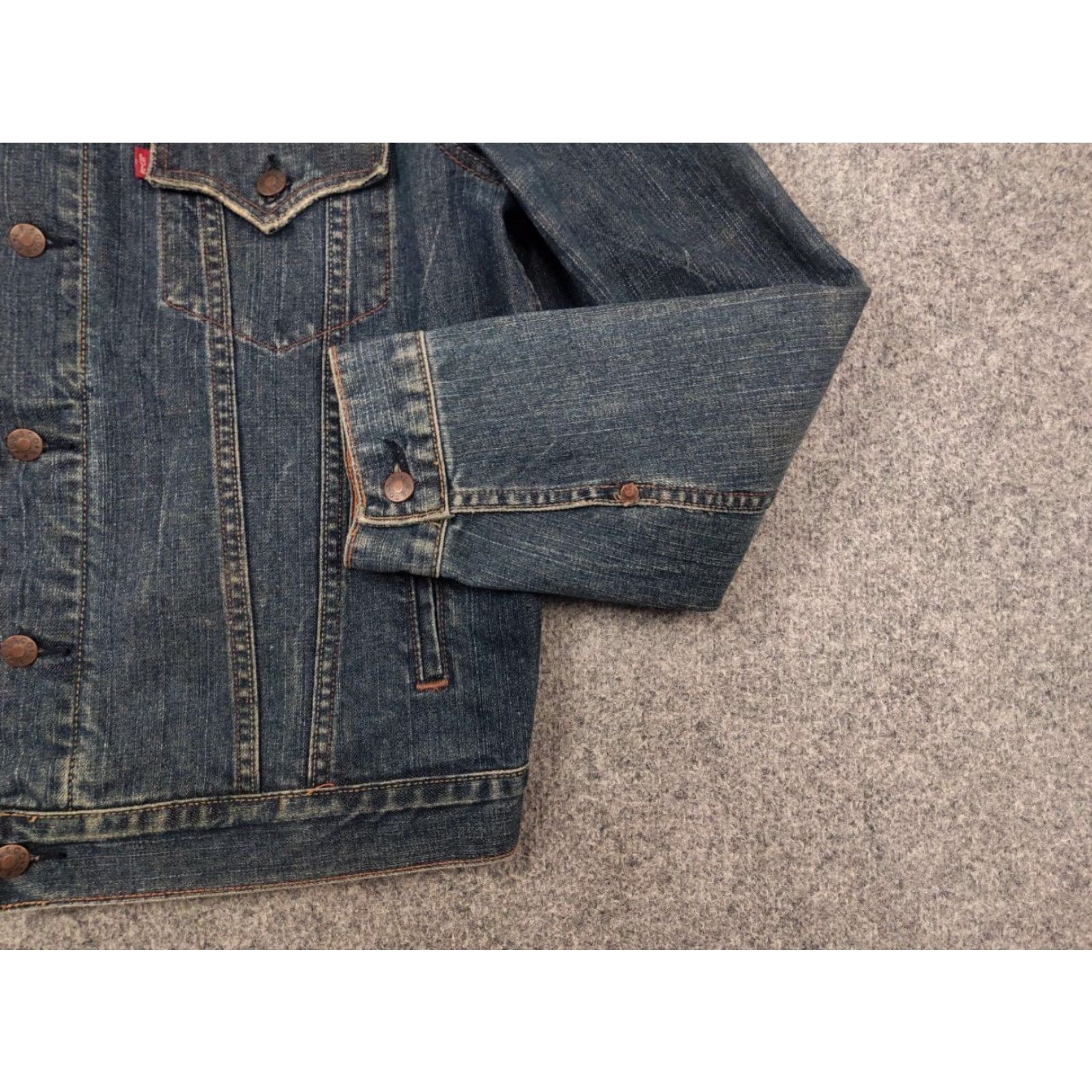 Levi's VINTAGE Levi's Trucker Jacket Slim Selvedge 90s Denim Blue Jacket Mens L XS? Size US L / EU 52-54 / 3 - 6 Thumbnail