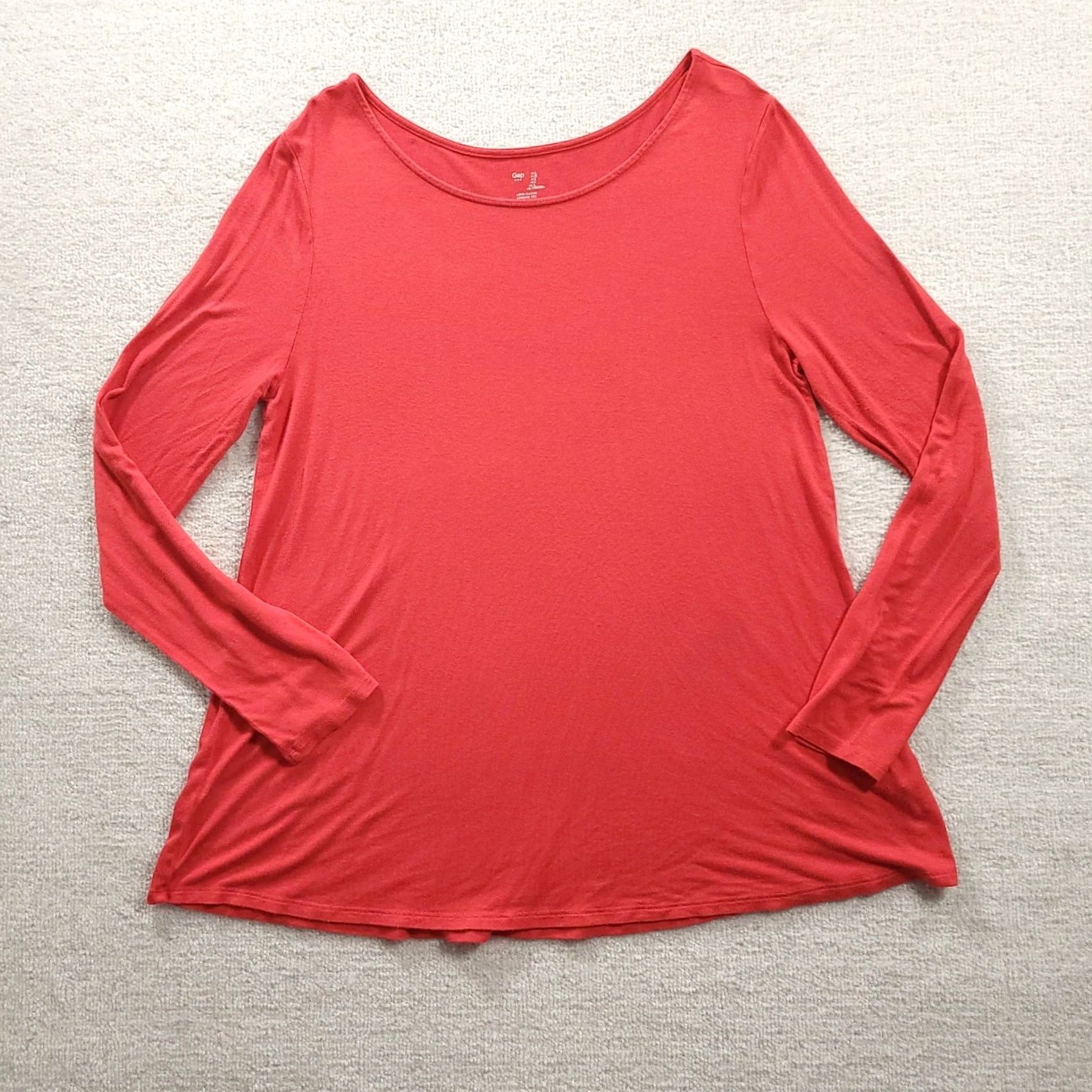 Gap GAP Shirt Long Sleeve Red Orange Legging Tee Top Tunic Womens L Size Size L / US 10 / IT 46 - 2 Thumbnail