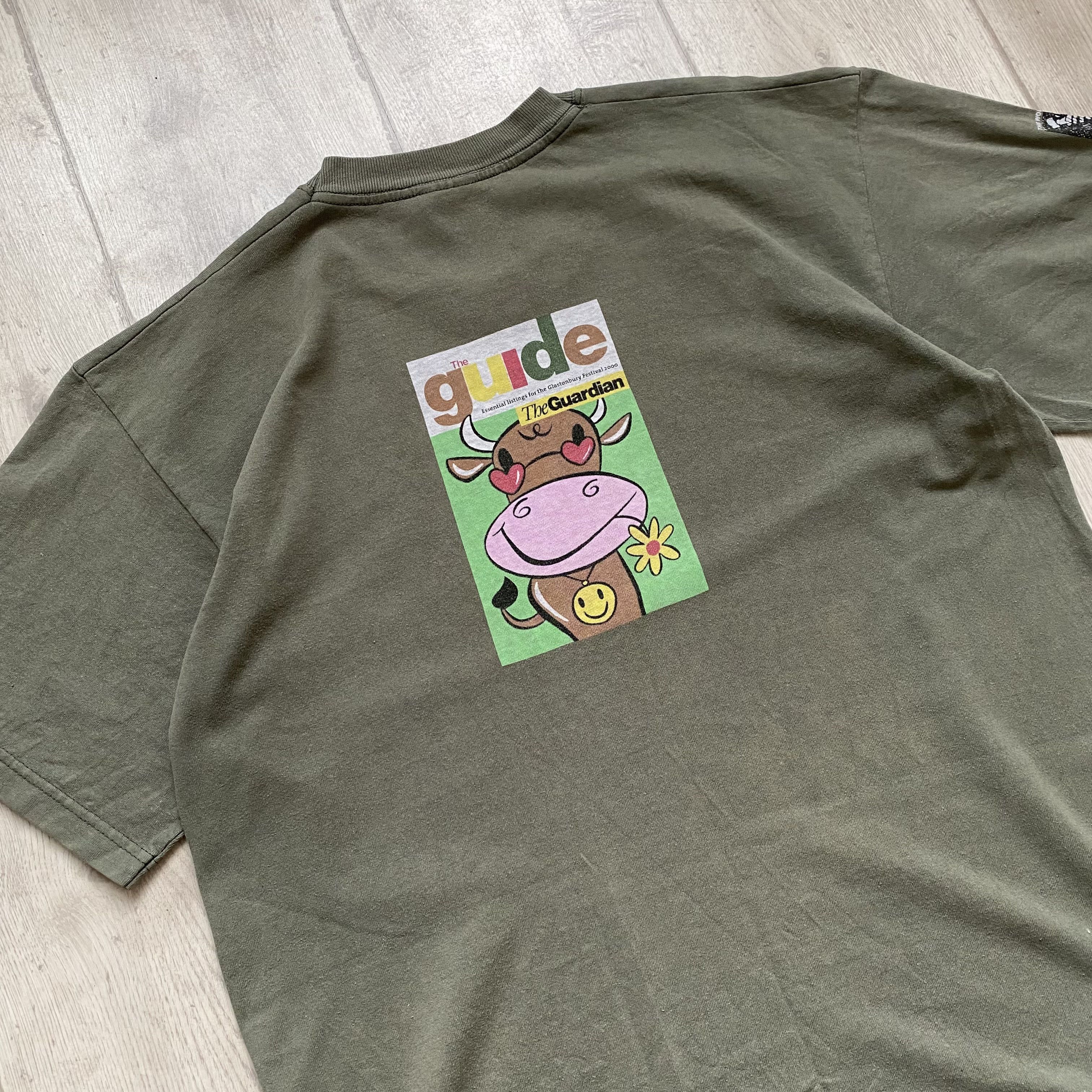 Band Tees Vintage 2000s Glastonbury Festival Tee Cow logo the Guardian Size US M / EU 48-50 / 2 - 9 Thumbnail