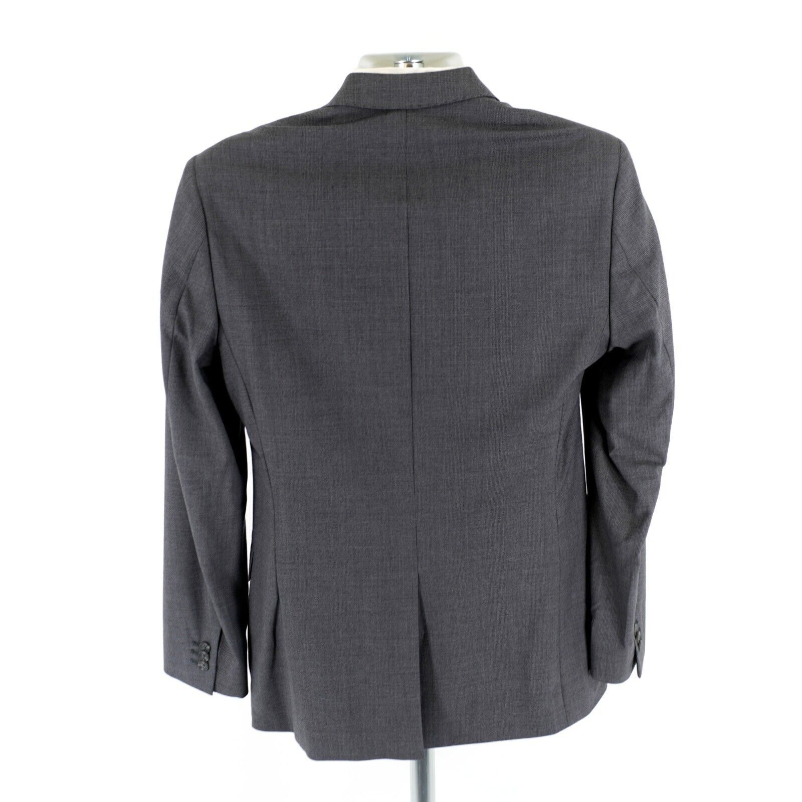 Banana Republic Banana Republic Tailored Fit Wool Gray Glen Plaid W/ Blue 1 Size 36R - 6 Thumbnail