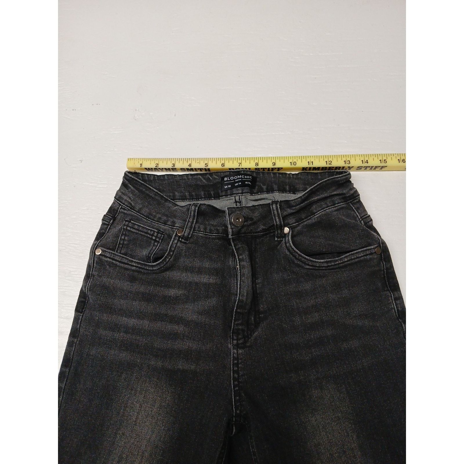 Other Bloomchic Denim Black (10) Comfort Straight Fit Jeans Size 32" / US 10 / IT 46 - 6 Thumbnail