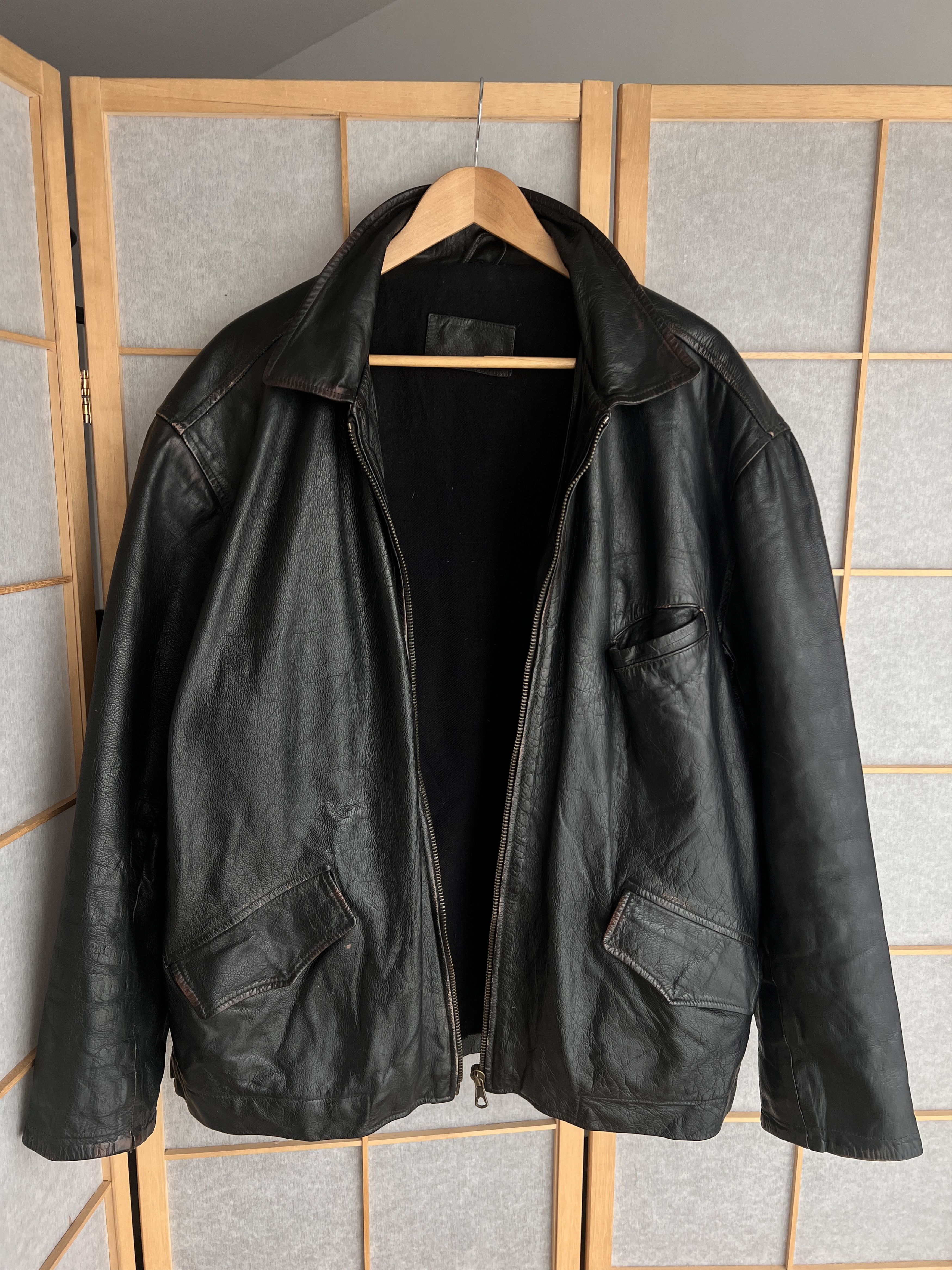 If Six Was Nine VTG Yohji Yamamoto Kanye West Style Cargo Leather Jacket LGB Size US L / EU 52-54 / 3 - 14 Thumbnail