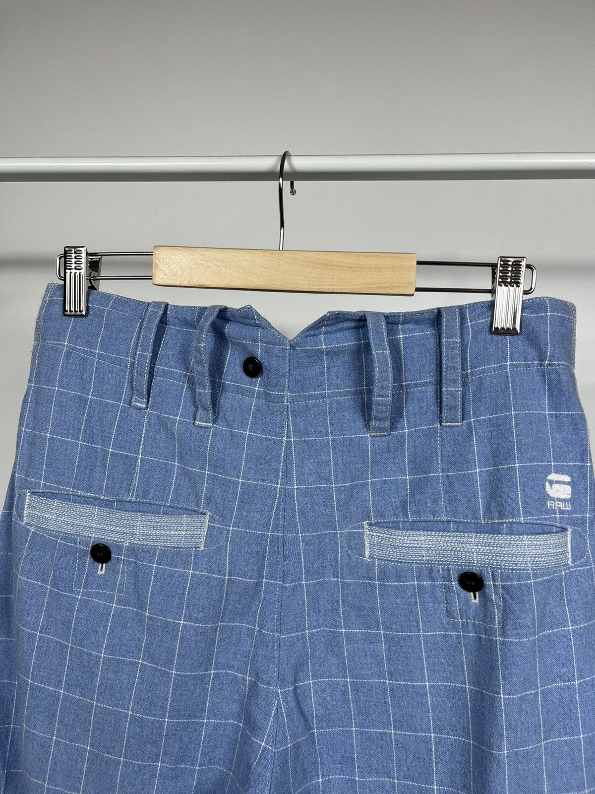 G-Star G-Star RAW blue check pants W29 L32 loose tapered fit Size US 29 - 4 Thumbnail