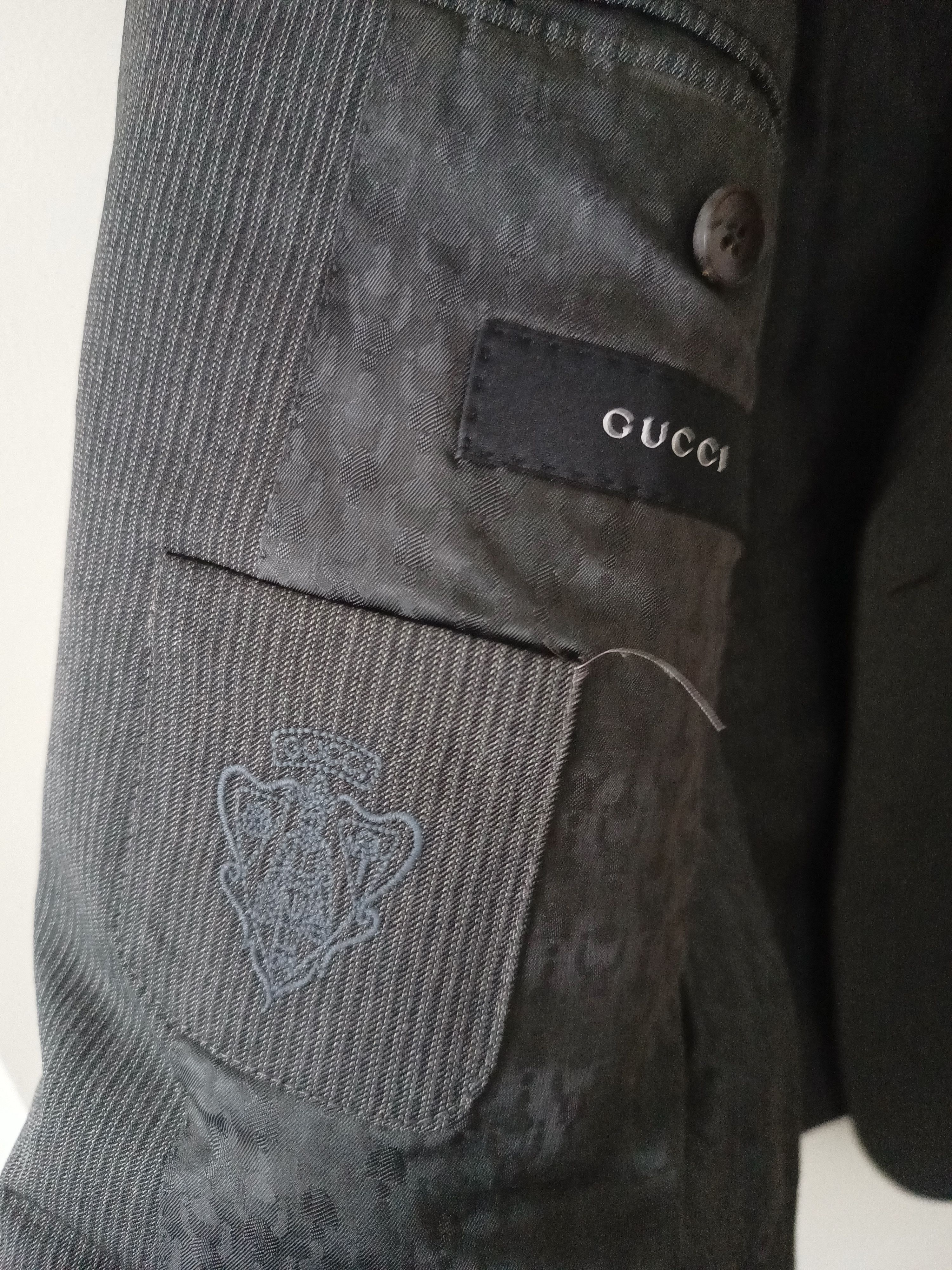 Gucci Gucci Grey Pinstripe 2 piece suit Size 48R - 4 Thumbnail