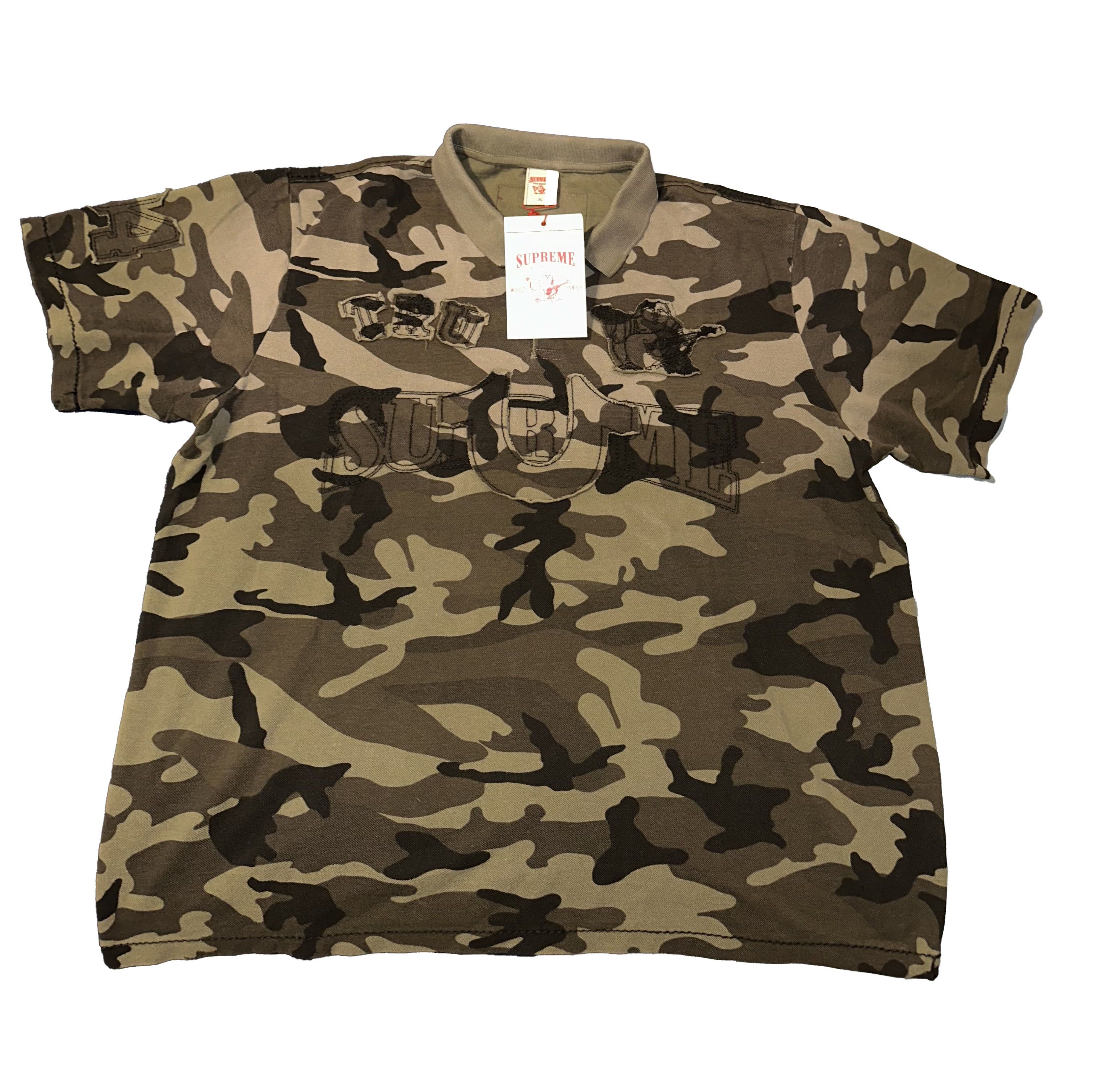 Supreme Supreme Washed Camo Polo in Woodland Camo | Grailed