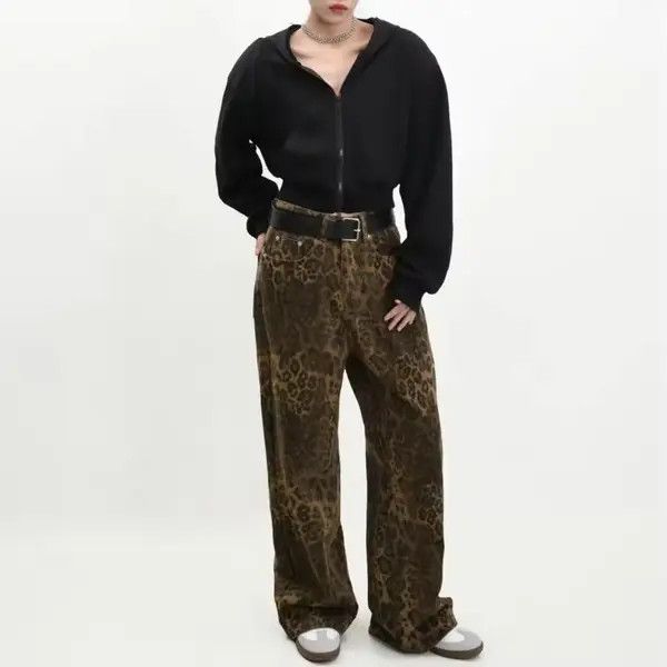Japanese Brand Higuchi x Katou Leopard print jeans Size US 31 - 7 Thumbnail