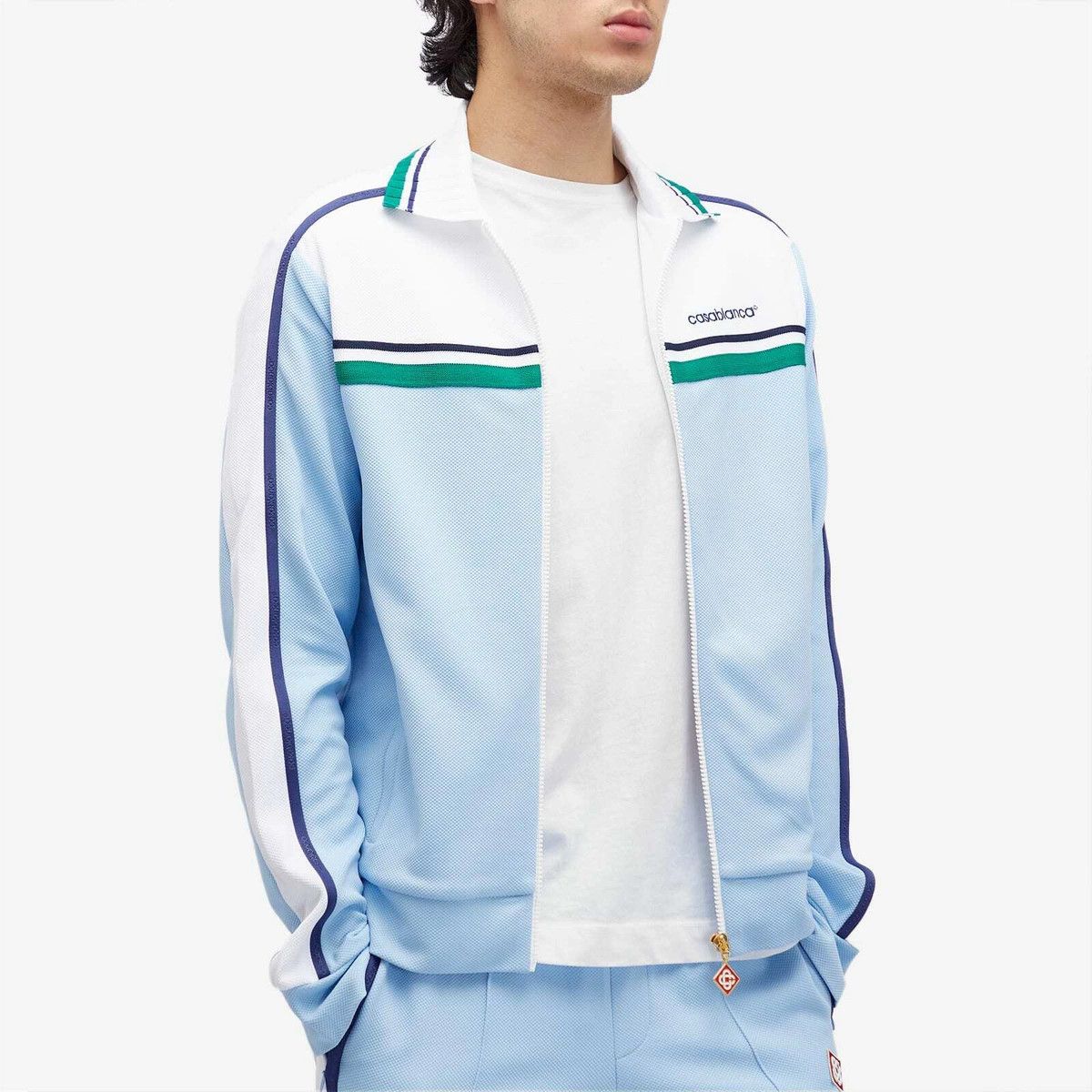 Casablanca o1mle0326 Contrast Yoke Track Jacket in Pale Blue Size US XS / EU 42 / 0 - 2 Thumbnail