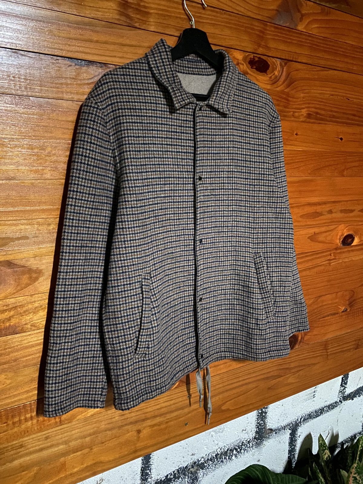SSENSE Sense of Place by URBAN RESEARCH Checked Wool Jacket – Brown Size US M / EU 48-50 / 2 - 5 Thumbnail