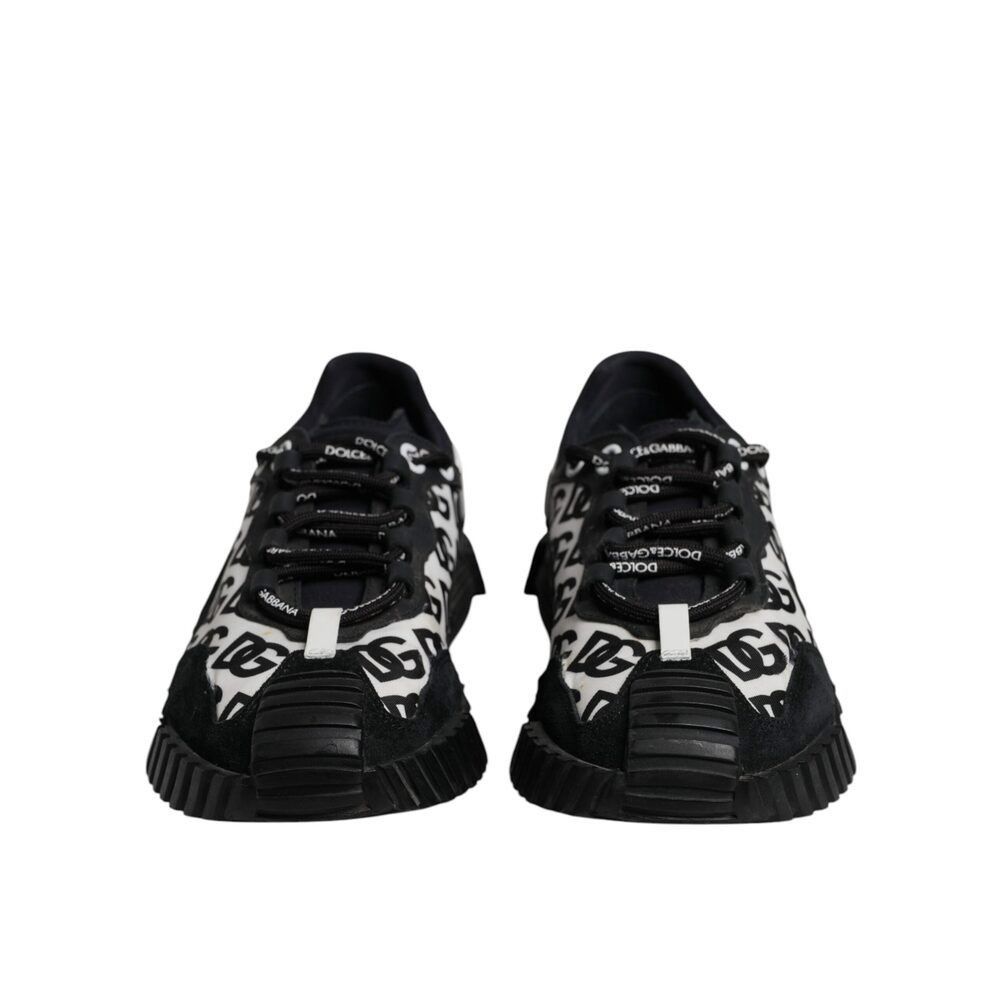 Dolce & Gabbana Dolce & Gabbana Black Logo Lace Up Low Top NS1 Sneakers Shoe Size US 8 / EU 41 - 2 Thumbnail