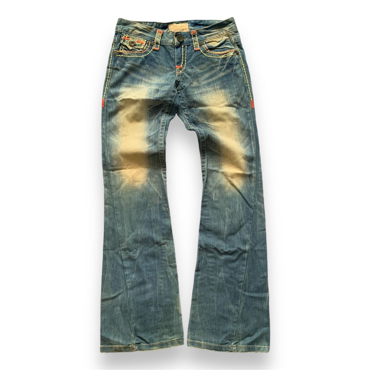 If Six Was Nine × Japanese Brand × Le Grande Bleu (L.G.B.) Lolita spiral cit flare jeans Size US 30 / EU 46 - 3 Thumbnail