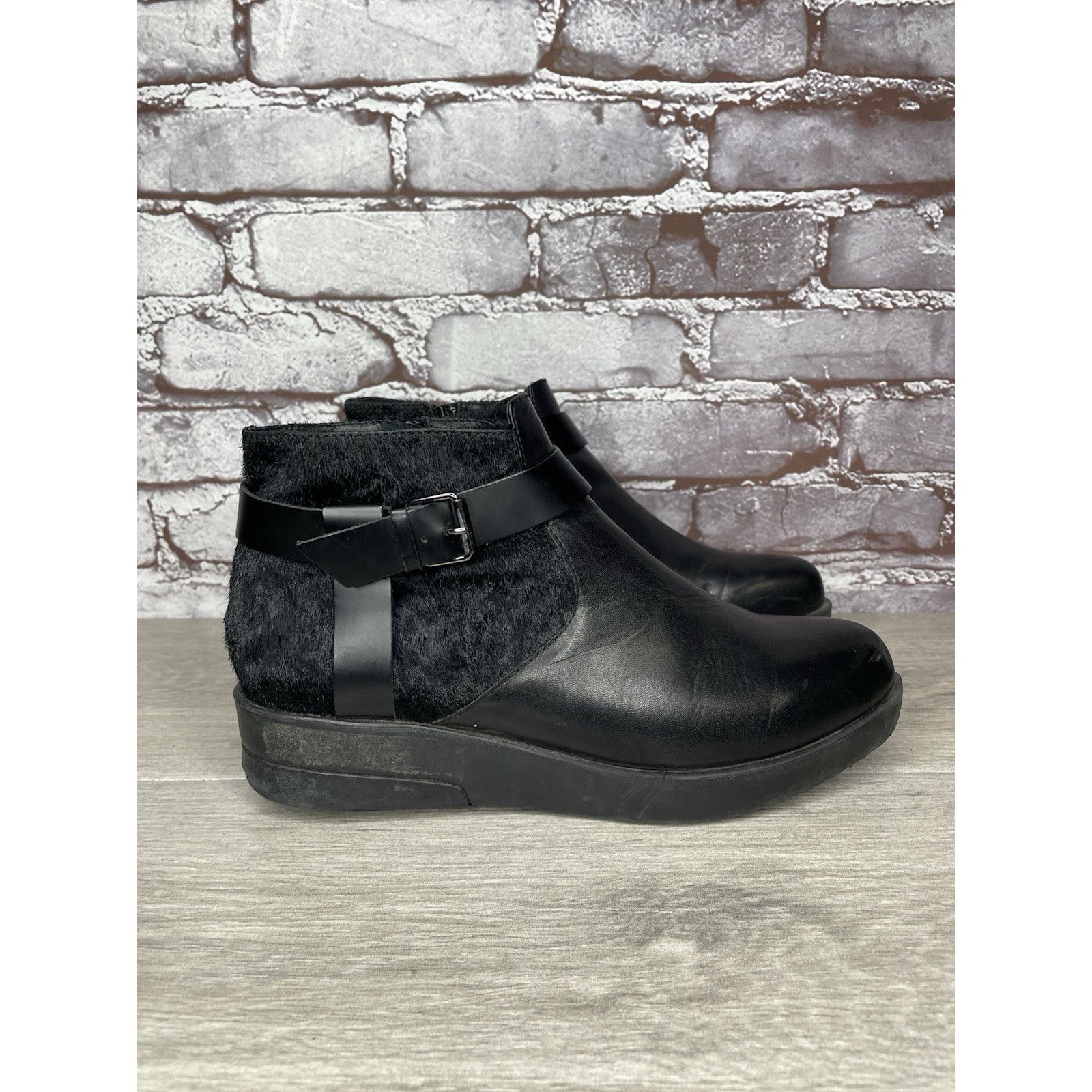 Other GRAVITY DEFYER Calf Hair Buckle Leather Ankle Boots Booties Size US 8 / IT 38 - 3 Thumbnail