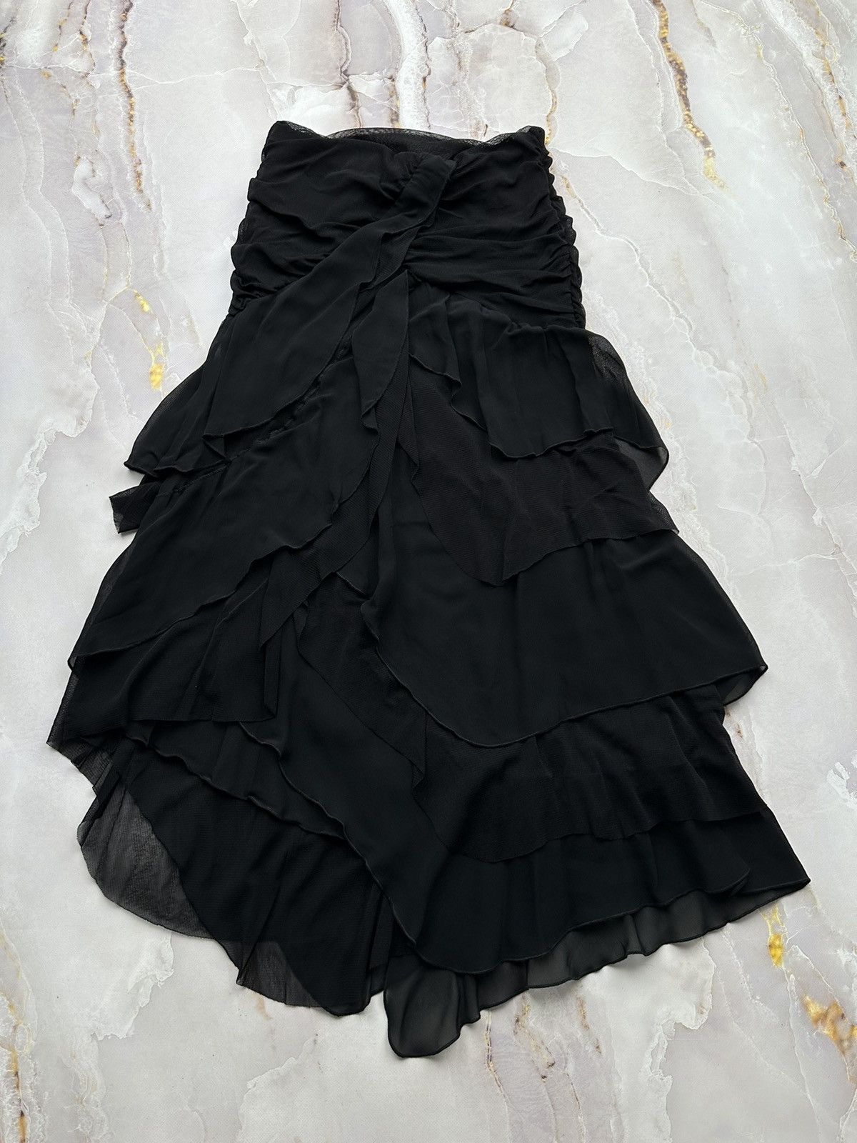 image of Avant Garde x Vintage Midi Skirt in Black, Women's (Size 28)