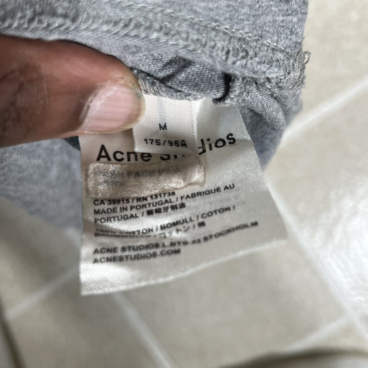 Acne Studios Acne Studios Shirt Med Nash Face Logo Patch Gray Tee Size US M / EU 48-50 / 2 - 9 Thumbnail