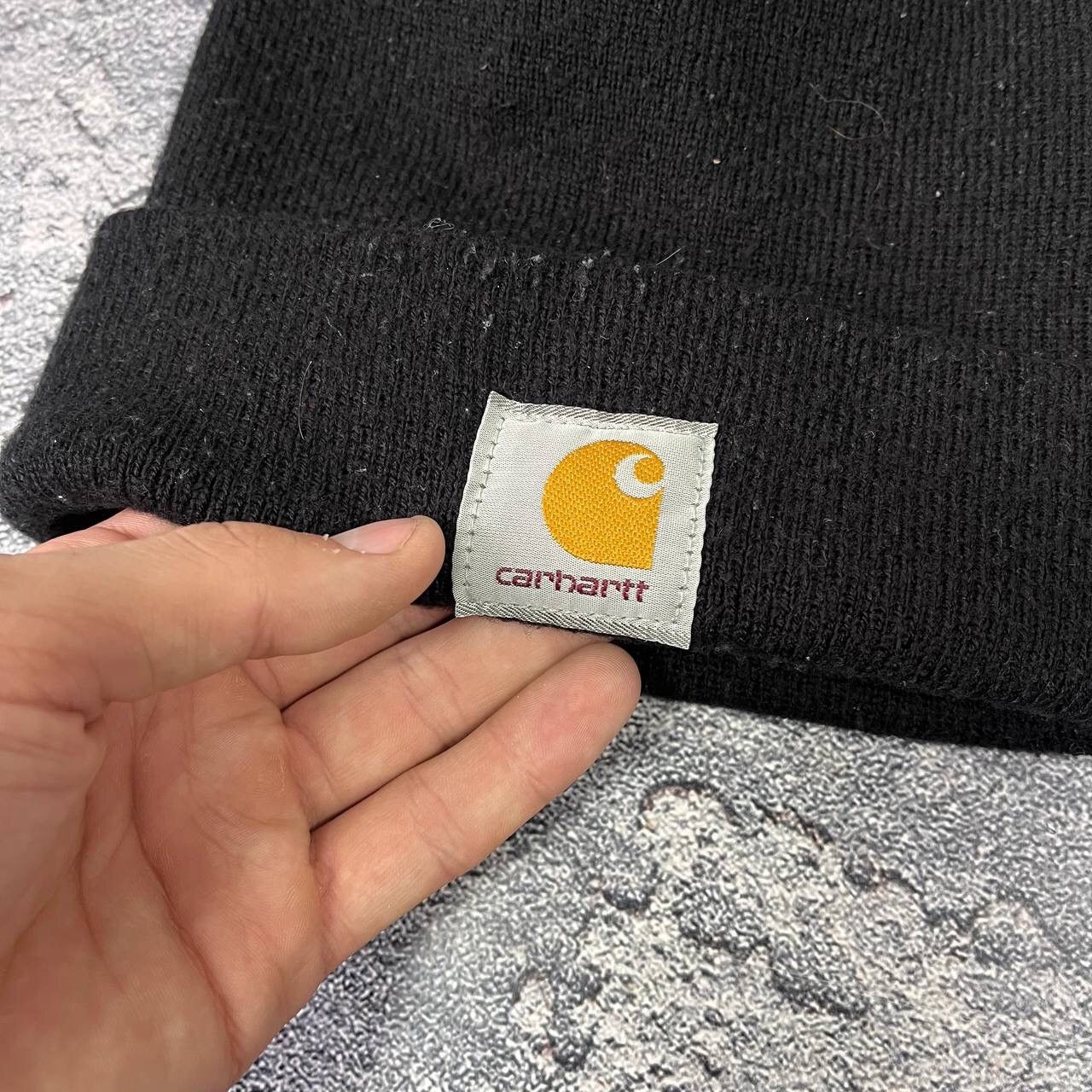 Carhartt Vintage Carhartt Knit Hat Black 90s OneSize Fits All Size ONE SIZE - 3 Thumbnail