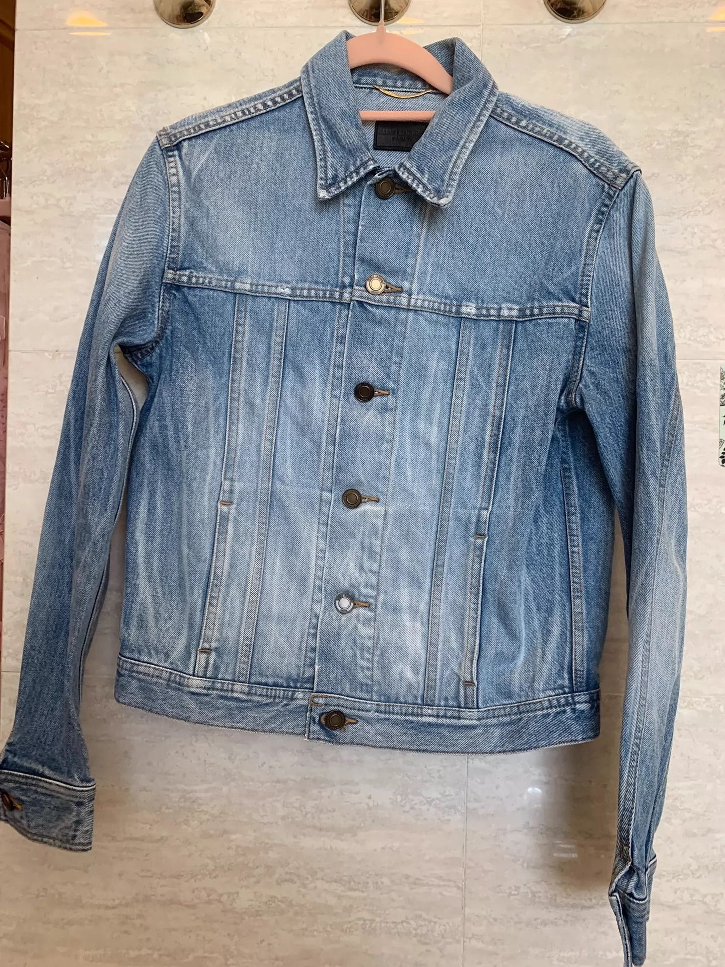 Saint Laurent Paris Saint Laurent Paris Women's cat denim jacket Size US XS / EU 42 / 0 - 1 Thumbnail