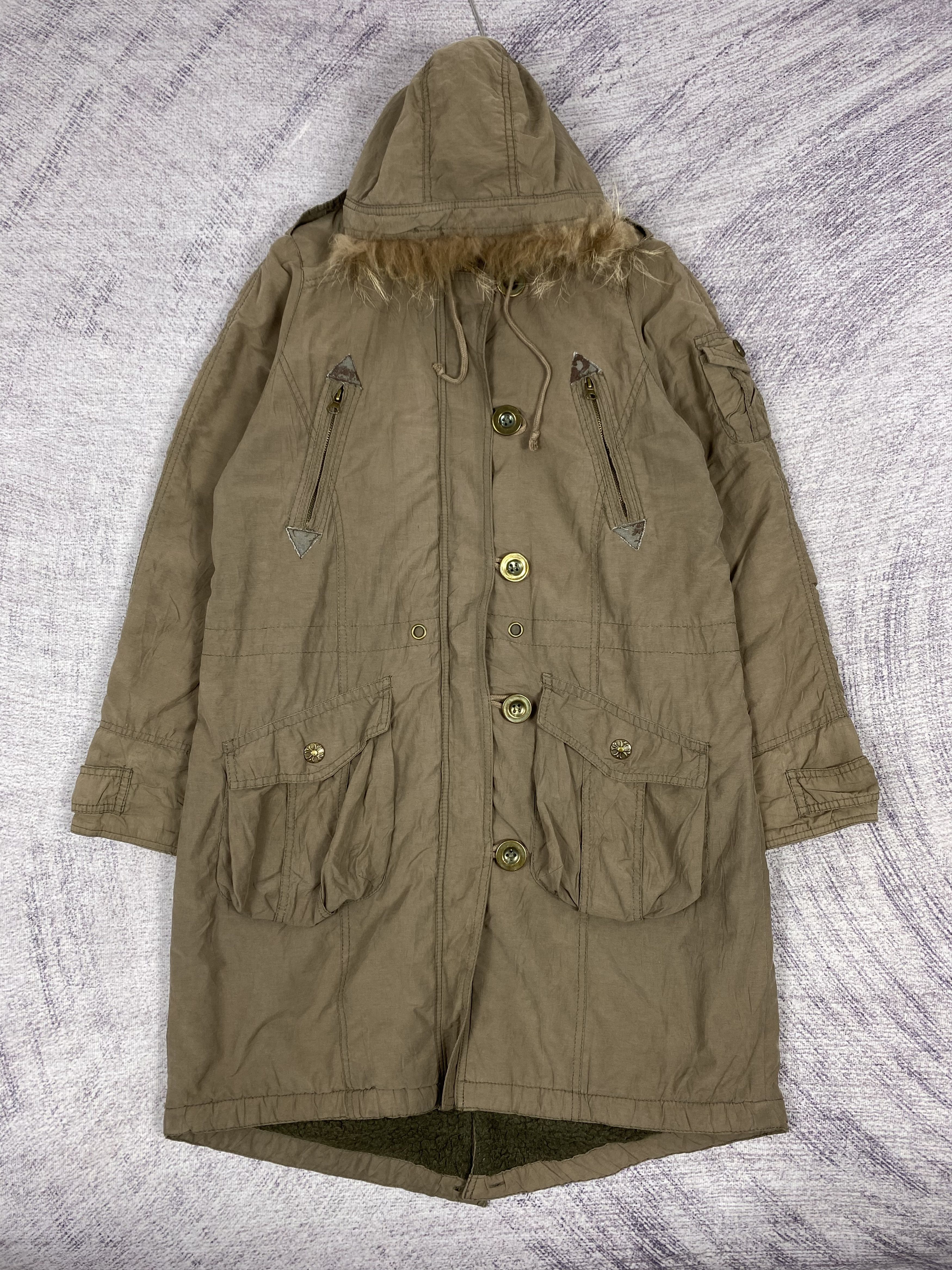 Vintage Vintage Air Force - 07 Hoodie Sherpa Lining Parkas Jacket Size US L / EU 52-54 / 3 - 1 Thumbnail