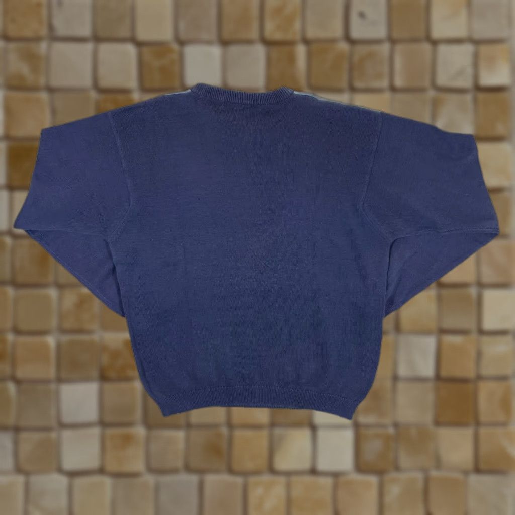 Vintage VINTAGE ST MICHAEL Argyle Check Golf Sweater Jumper L Blue/White Mens XL Size US L / EU 52-54 / 3 - 1 Thumbnail