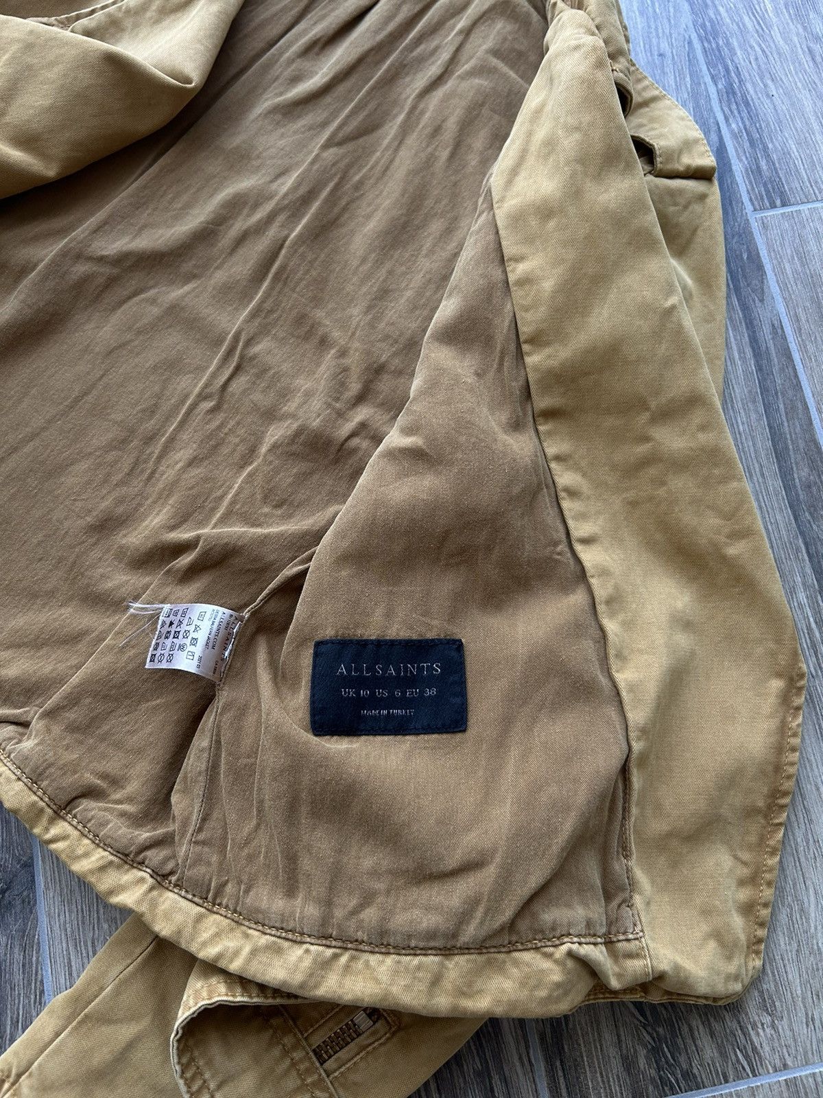 Allsaints Allsaints women’s biker gold denim jacket luxury Size M / US 6-8 / IT 42-44 - 5 Thumbnail
