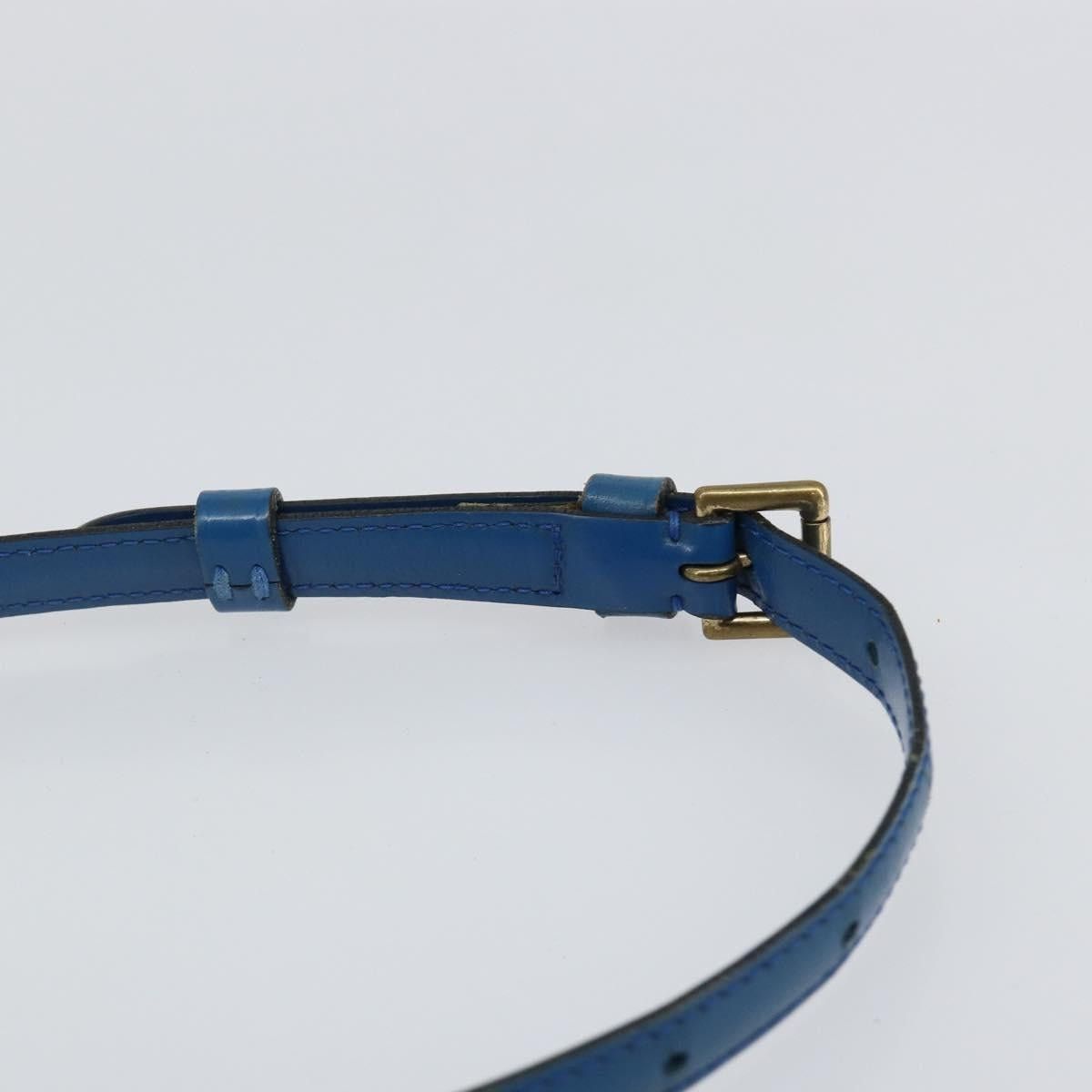 LOUIS VUITTON Epi June Feuille Shoulder Bag Blue M52155