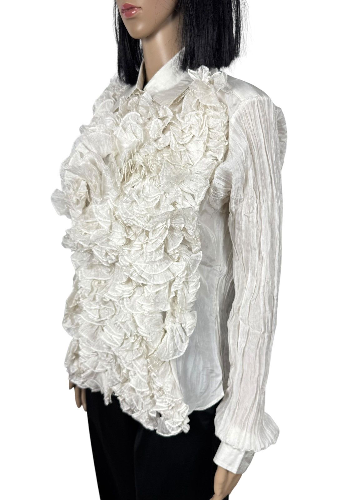 Manish Arora Manish Arora Silk Blouse Button Up Ruffle Pleated size L Size L / US 10 / IT 46 - 5 Thumbnail