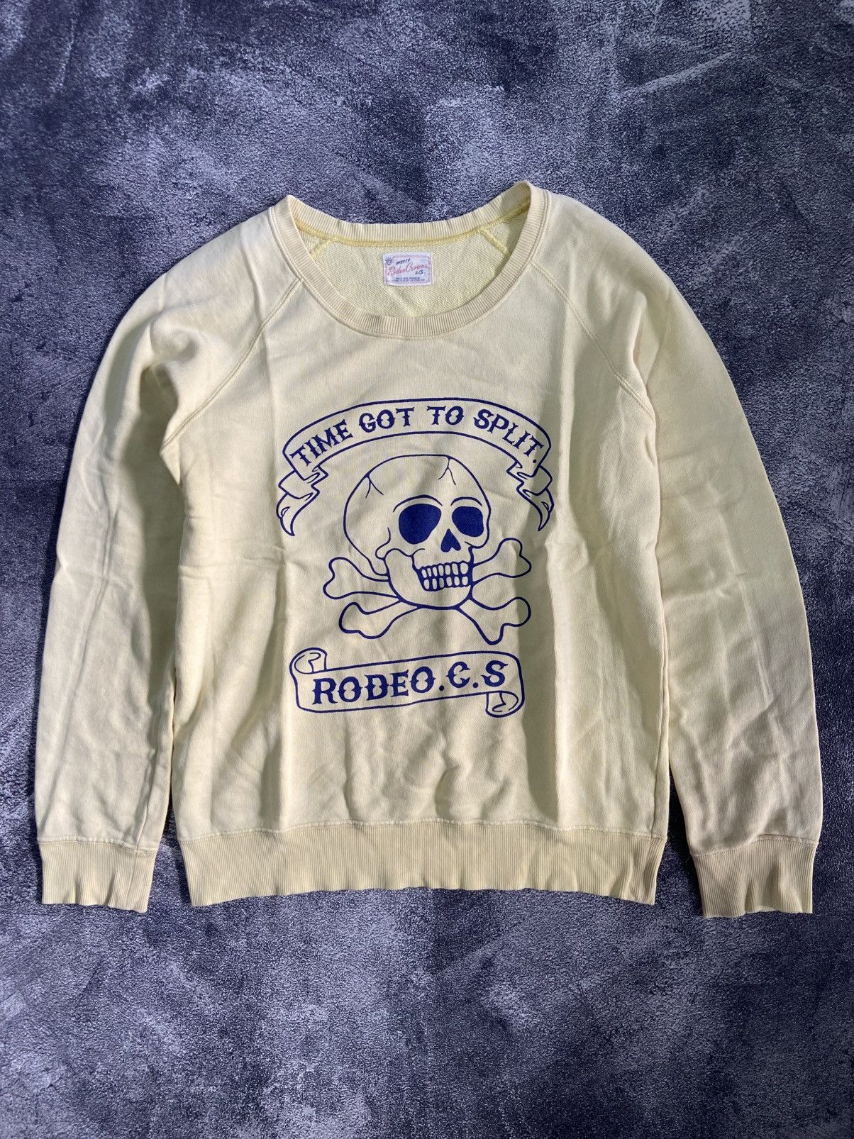 If Six Was Nine × Japanese Brand × Le Grande Bleu (L.G.B.) Vintage Rodeo Crown Skull Thrashed Sweatshirt Size US M / EU 48-50 / 2 - 1 Thumbnail