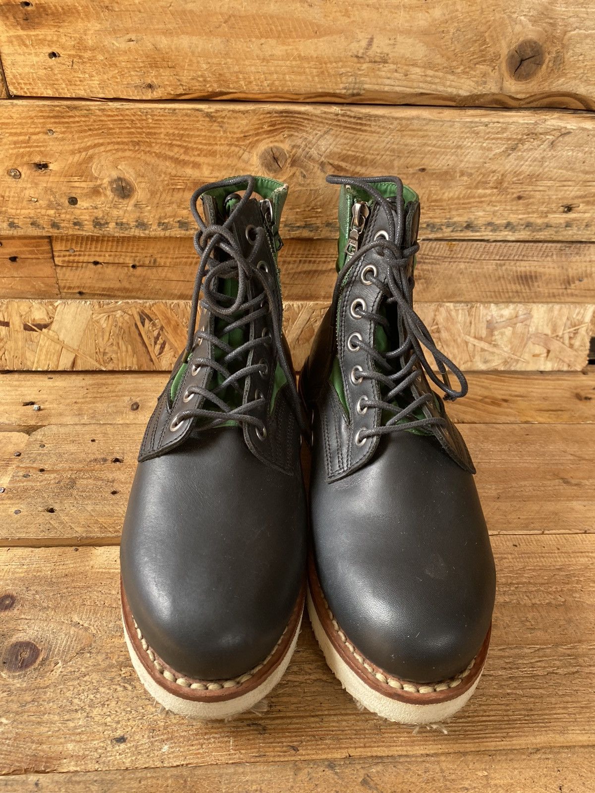 Visvim Visvim 7 hole 73 folk boots,tan black zipper boots US7 Size US 7 / EU 40 - 3 Thumbnail