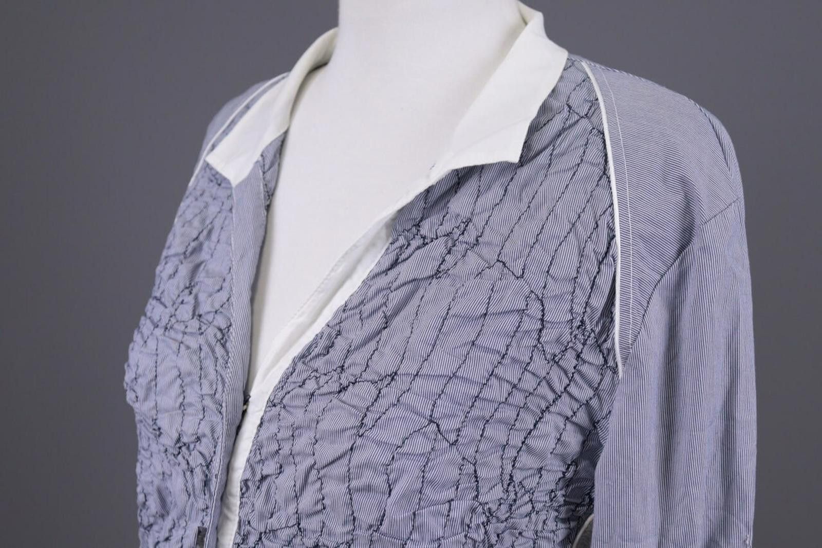 Designer Bottega Gray Designer Lagenlook Shirt Blouse Tunic Size XL Size XL / US 12-14 / IT 48-50 - 7 Thumbnail