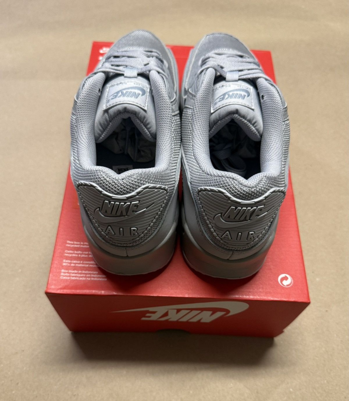 Nike Nike Air Max 90 Triple Gray Mens size 6 running shoes NEW! Size US 6 / EU 39 - 4 Thumbnail