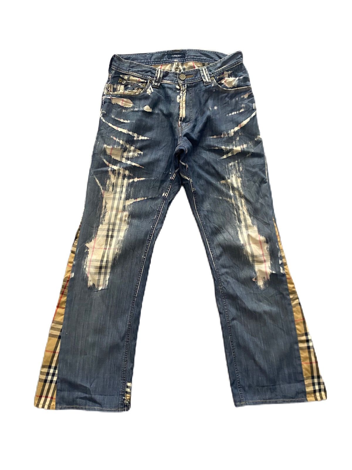 Burberry FLARE DISTRESS DENIM BURBERRY LONDON | Grailed