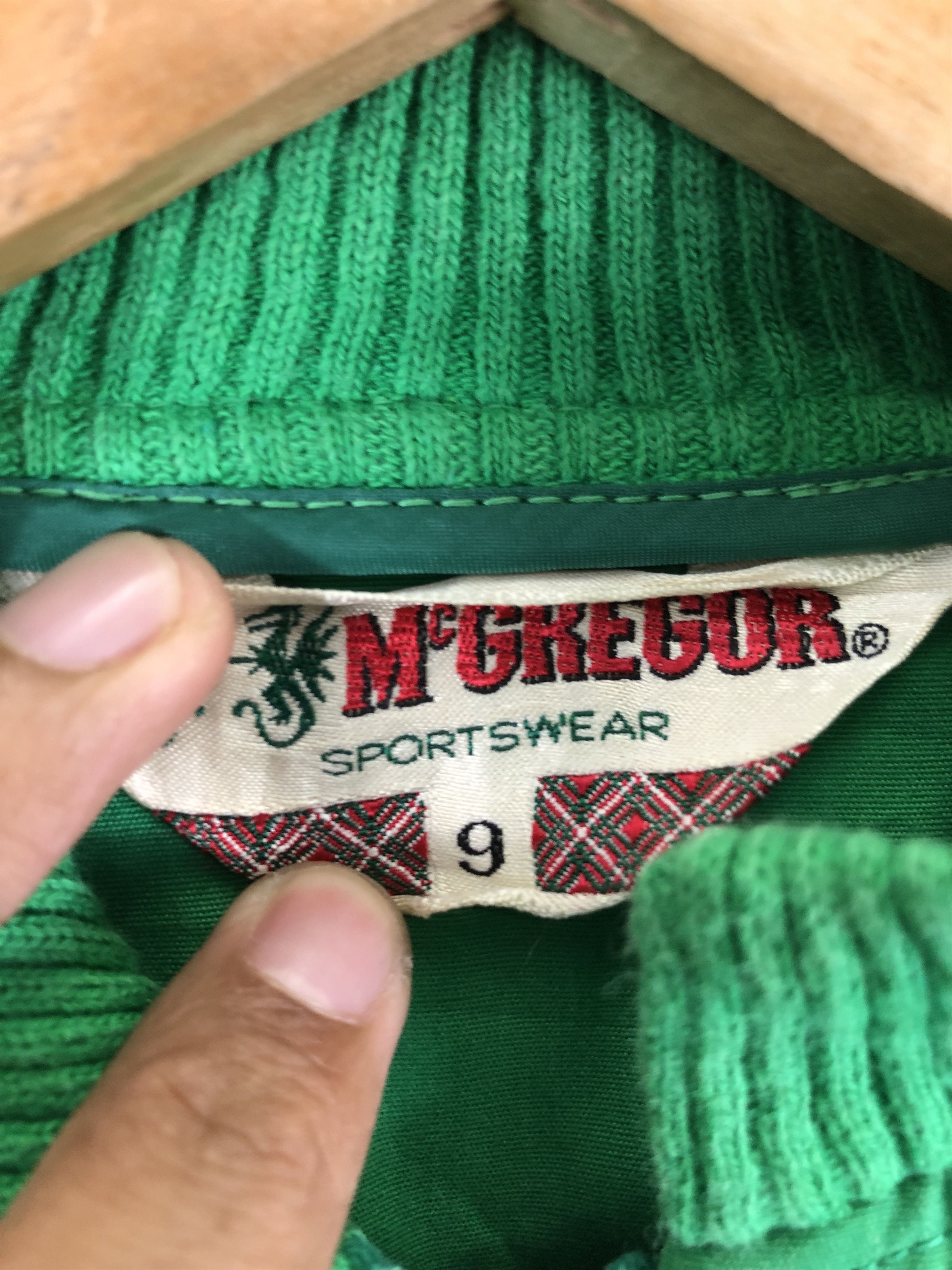 McGregor Vintage 90s Mcgregor Wool Varsity Jacket Green V0282 Size US M / EU 48-50 / 2 - 5 Thumbnail