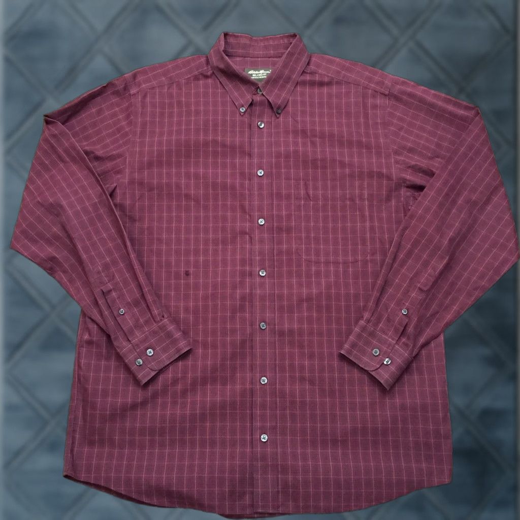 Eddie Bauer Eddie Bauer Shirt Mens LT Red Plaid Long Sleeve Button-Up Relaxed Fit Tall Size US L / EU 52-54 / 3 - 1 Thumbnail
