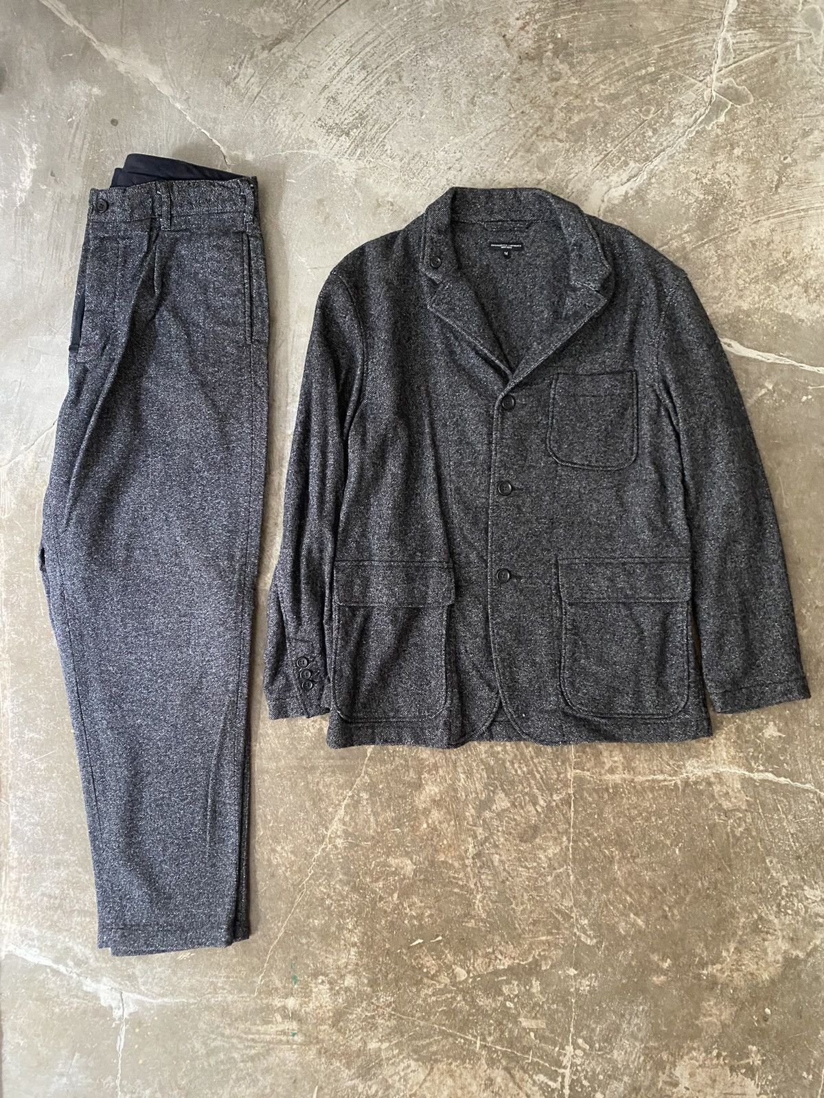 Engineered Garments Engineered Garments Grey Suit Homespun Jacket Carlyle Pants Size US M / EU 48-50 / 2 - 1 Thumbnail