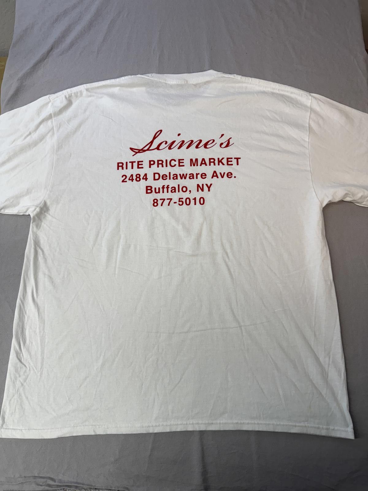 Designer Scimes' Sausage Buffalo NY T-shirt Rite Price Market Tee Size US XXL / EU 58 / 5 - 2 Thumbnail